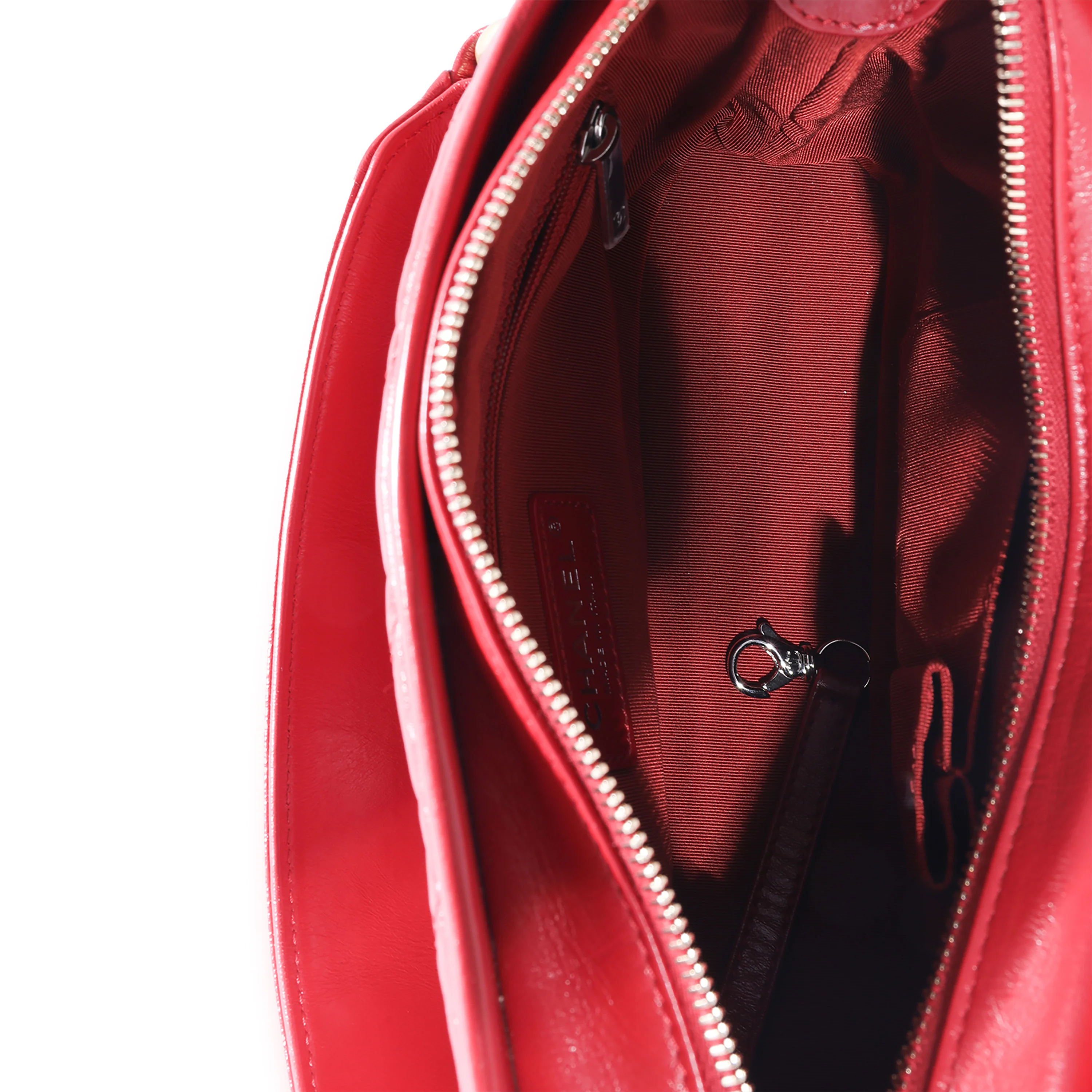 Chanel Red Aged Calfskin Medium Gabrielle Novelty Hobo - Image 4