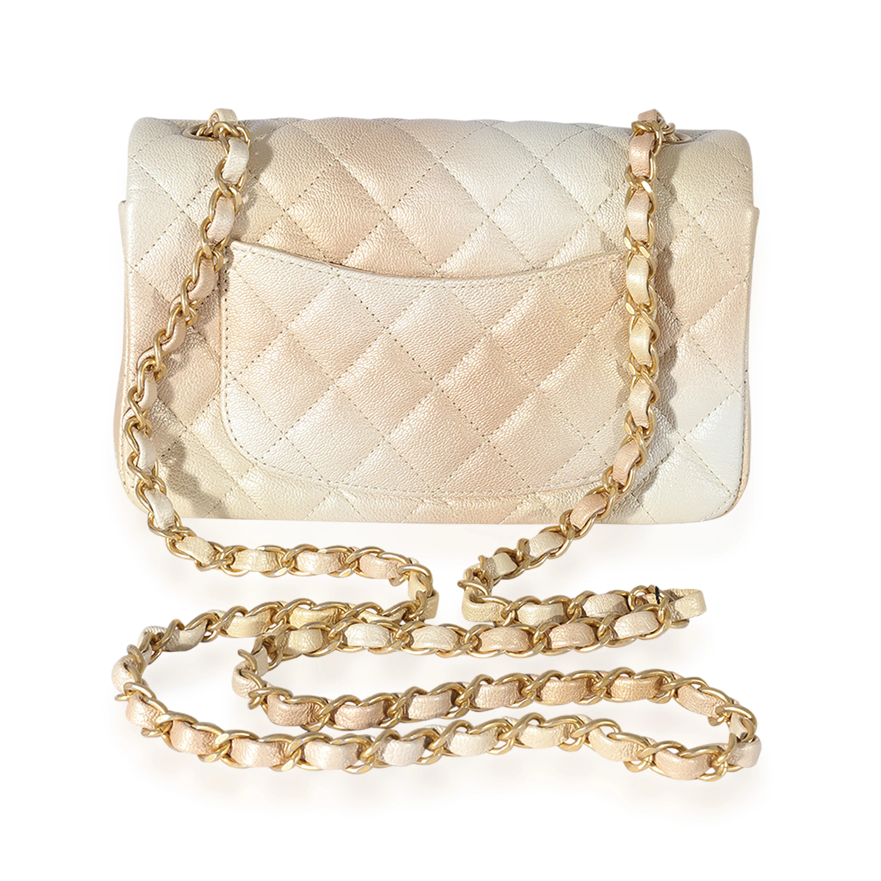 Chanel 22C Metallic Ombre Quilted Lambskin Rectangular Mini Flap Bag - Image 3