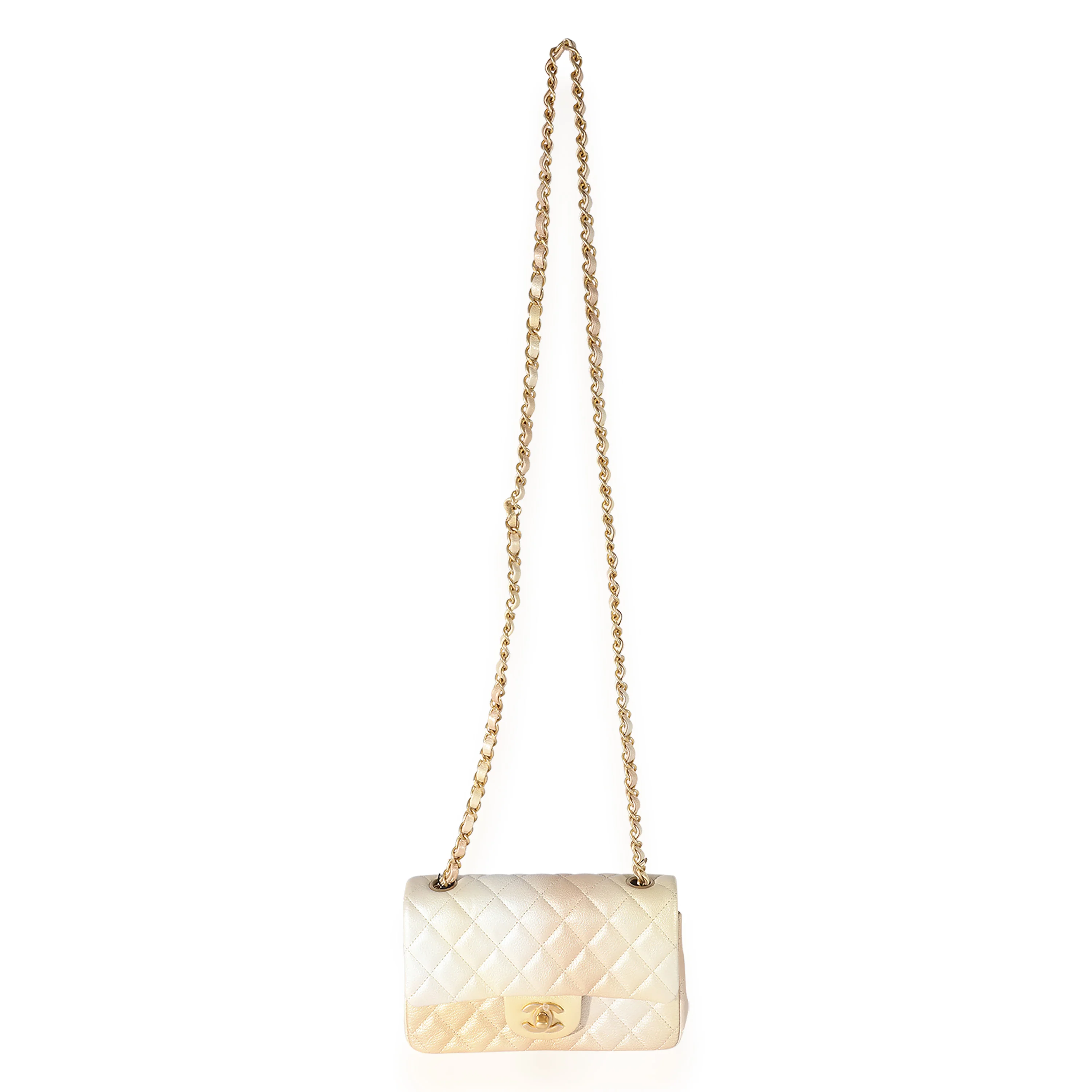 Chanel 22C Metallic Ombre Quilted Lambskin Rectangular Mini Flap Bag - Image 4