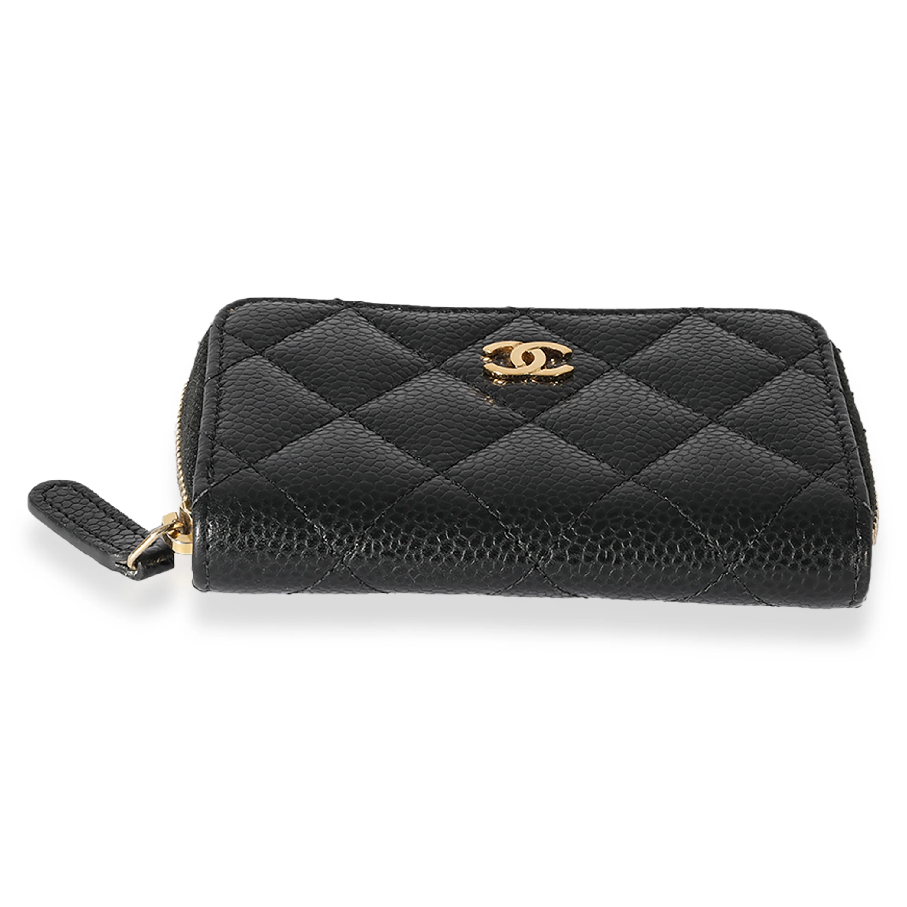 Chanel Black Caviar CC Zip Coin Purse - Image 5