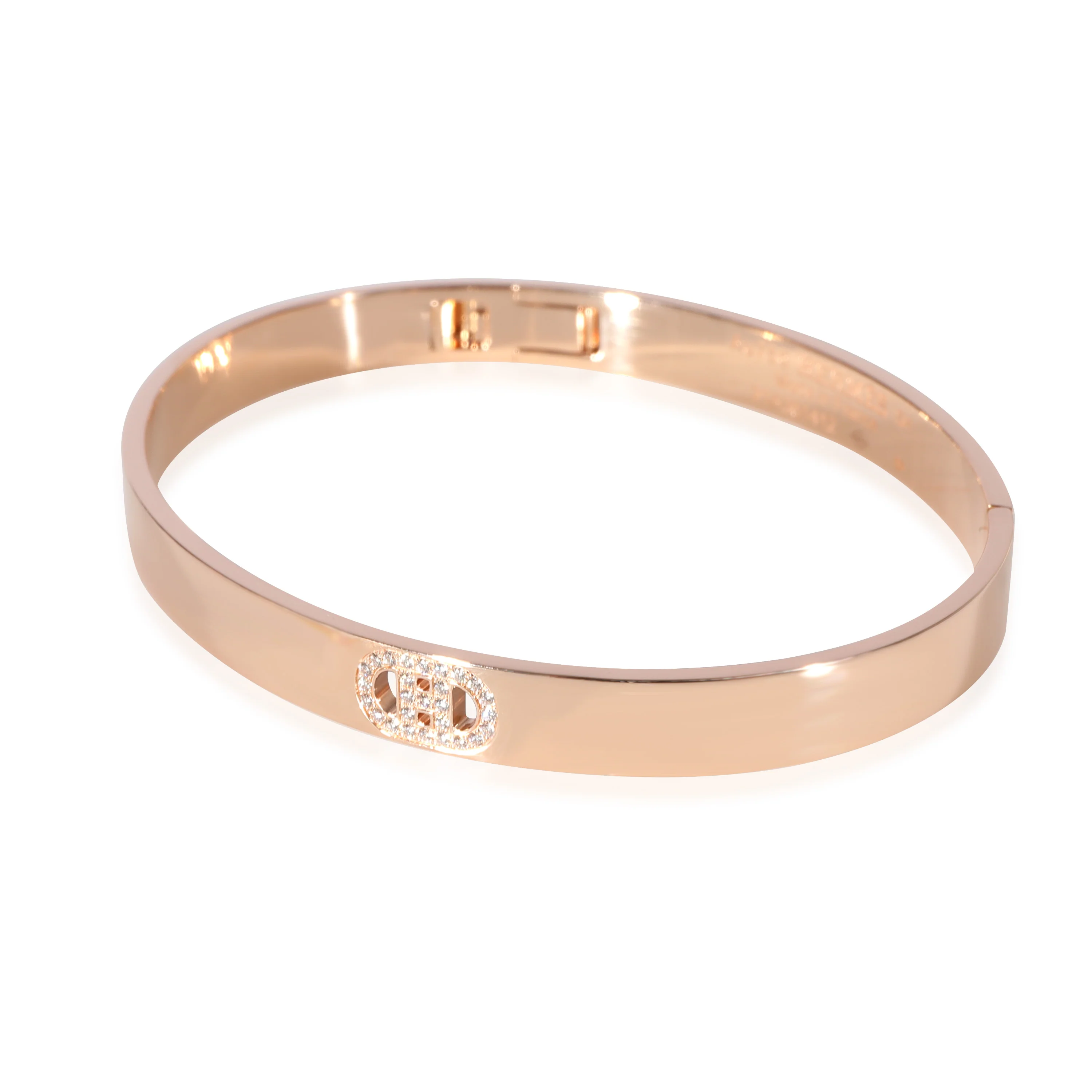 Hermès H dAncre Bracelet in 18k Rose Gold 0.07 CTW - Image 2
