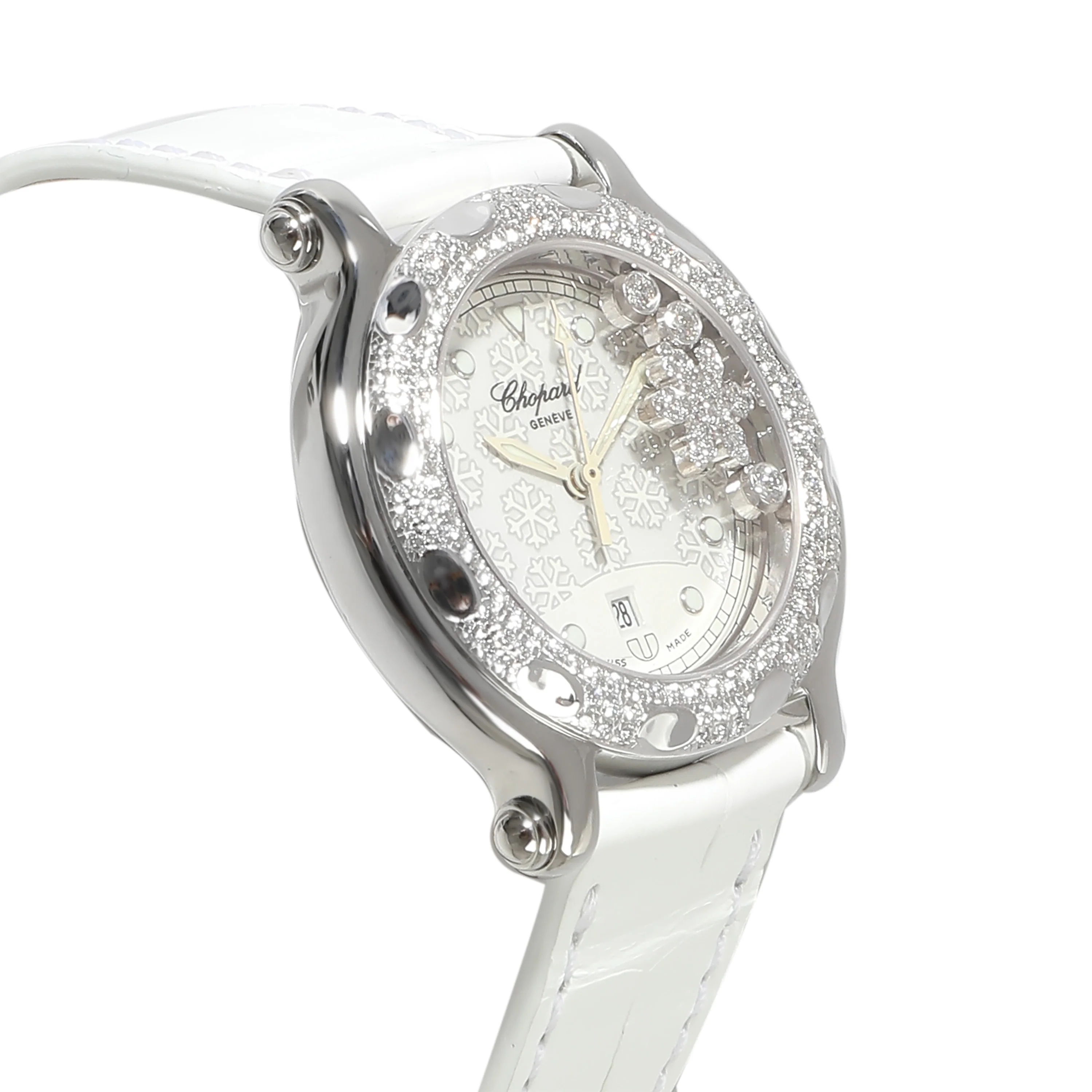 Happy Sport 27/8943 Womens Watch in 18kt Stainless Steel/White Gold - Image 2