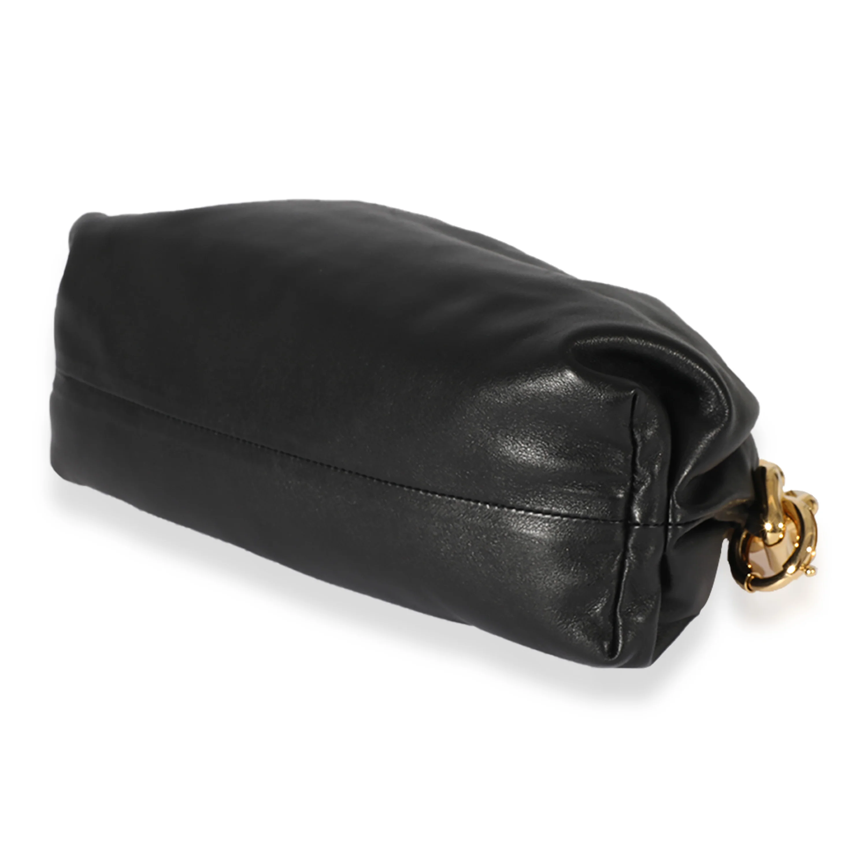 Bottega Veneta Black Lambskin Chain Pouch - Image 7