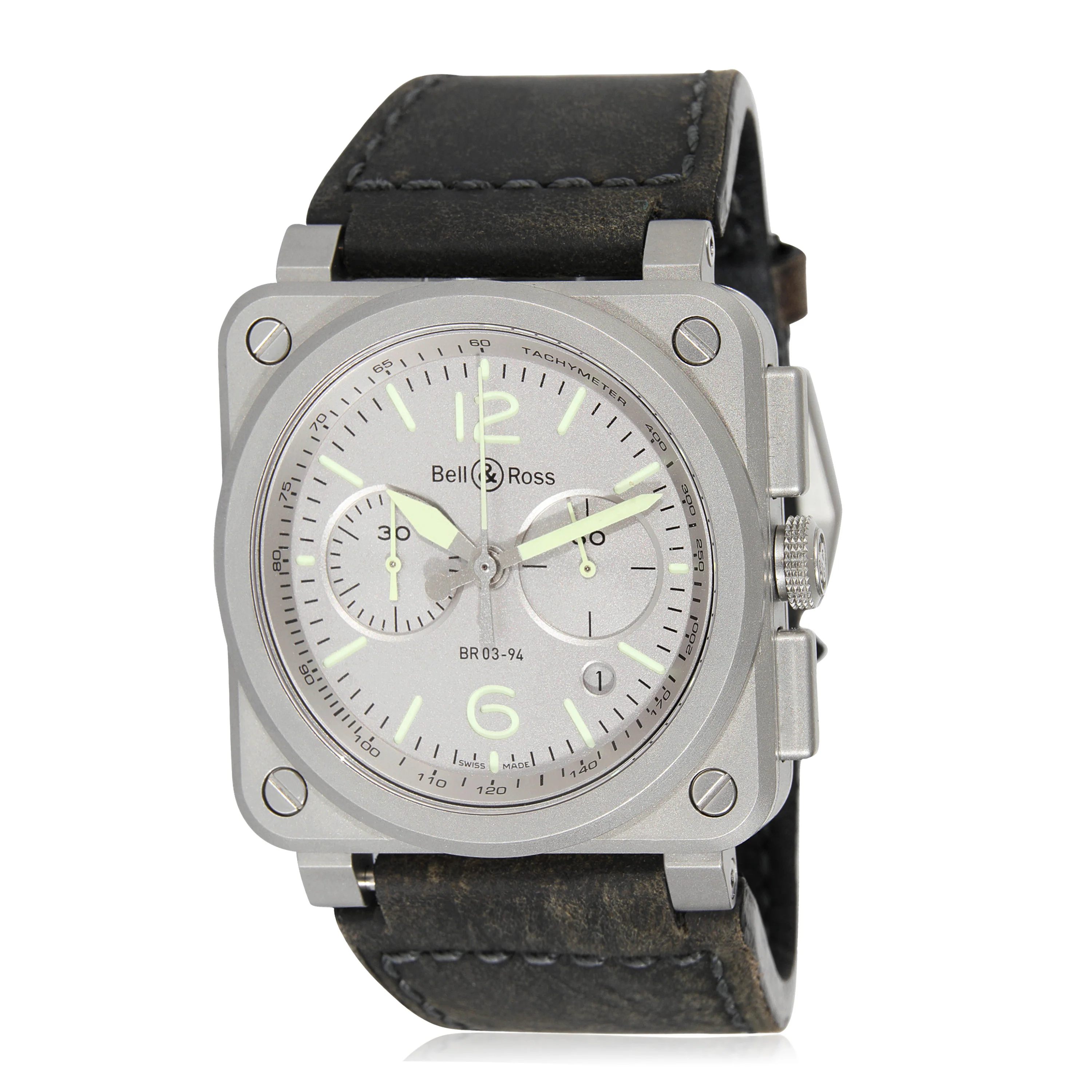 Bell & Ross Horolum BR0394-GR-ST/SCA Mens Watch in Stainless Steel