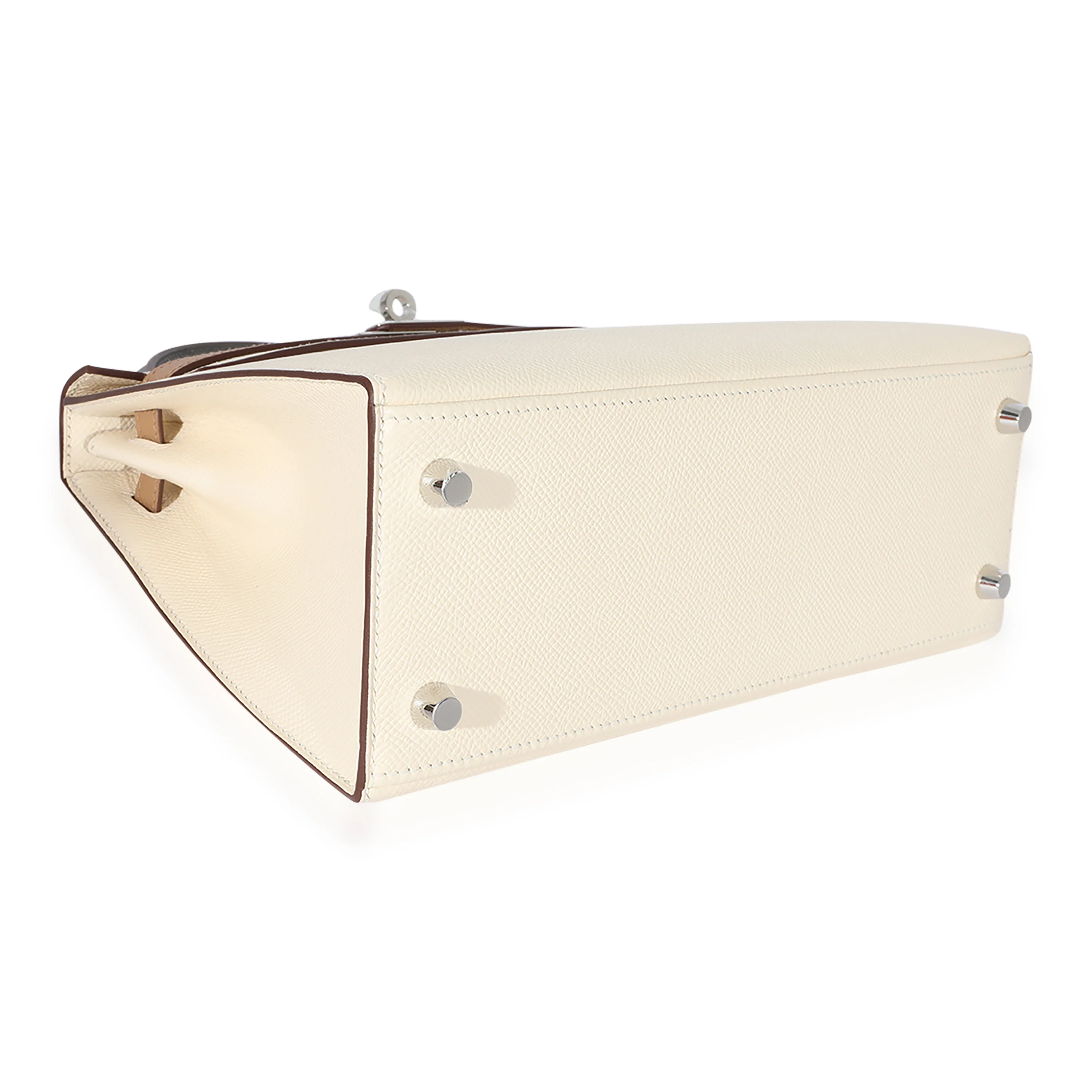 Hermès Nata, Chai, Gris Meyer Epsom Kelly Sellier 25 PHW - Image 3