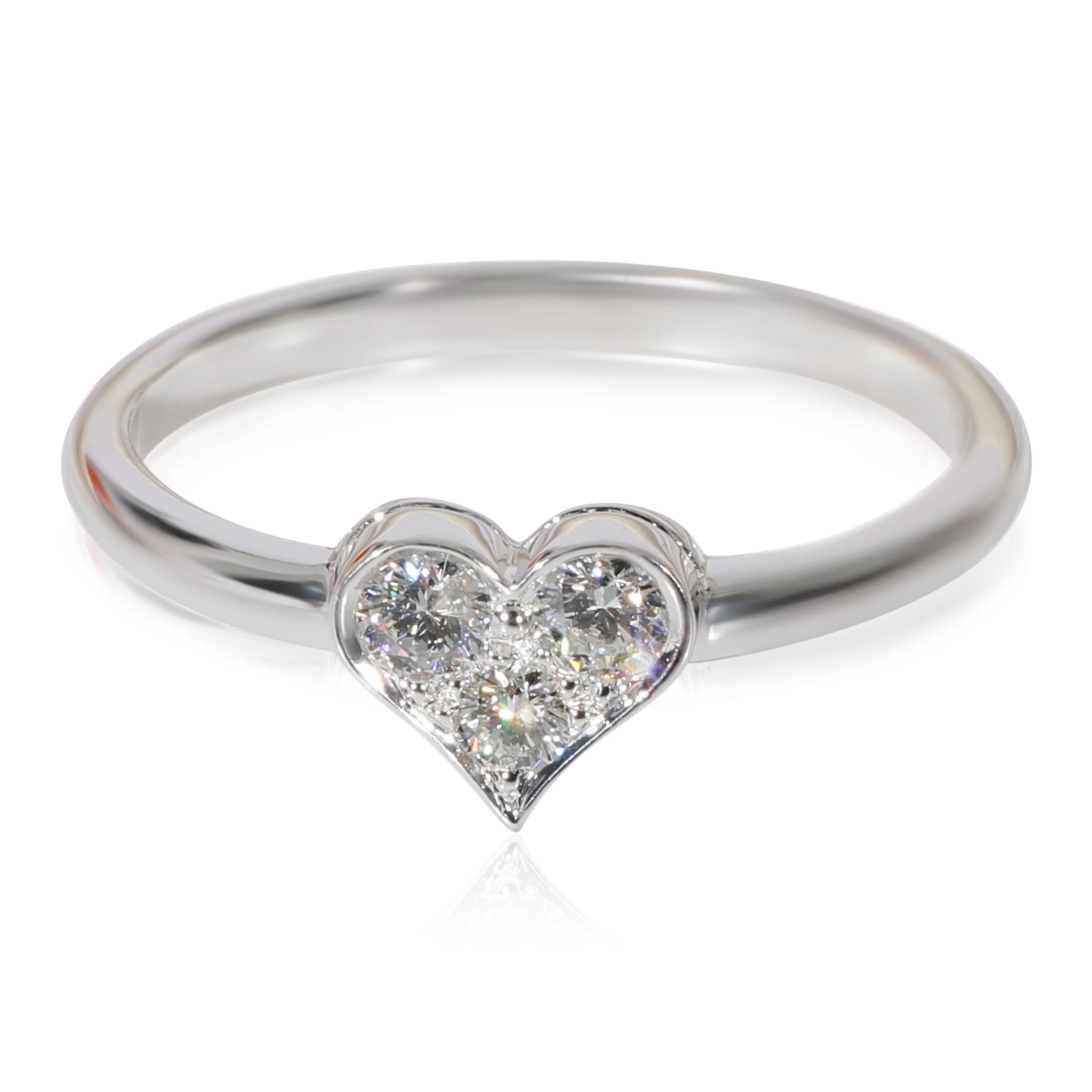 Tiffany & Co. Diamond Heart Ring in Platinum 0.17 CTW