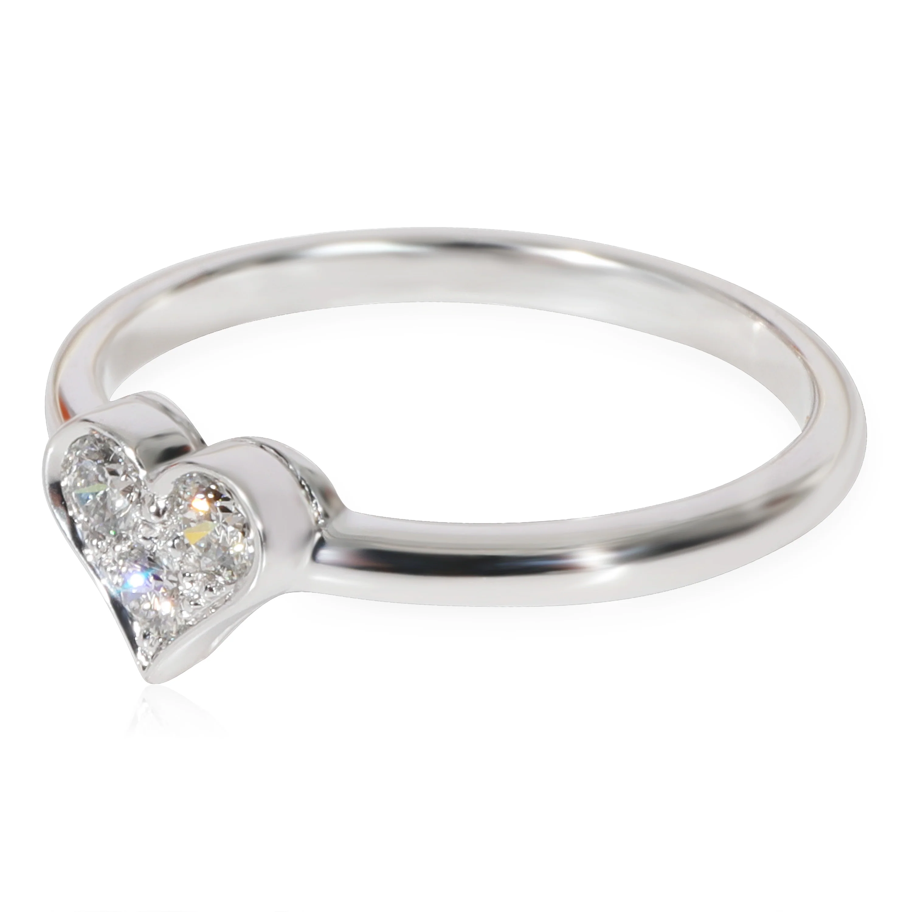 Tiffany & Co. Diamond Heart Ring in Platinum 0.17 CTW - Image 2