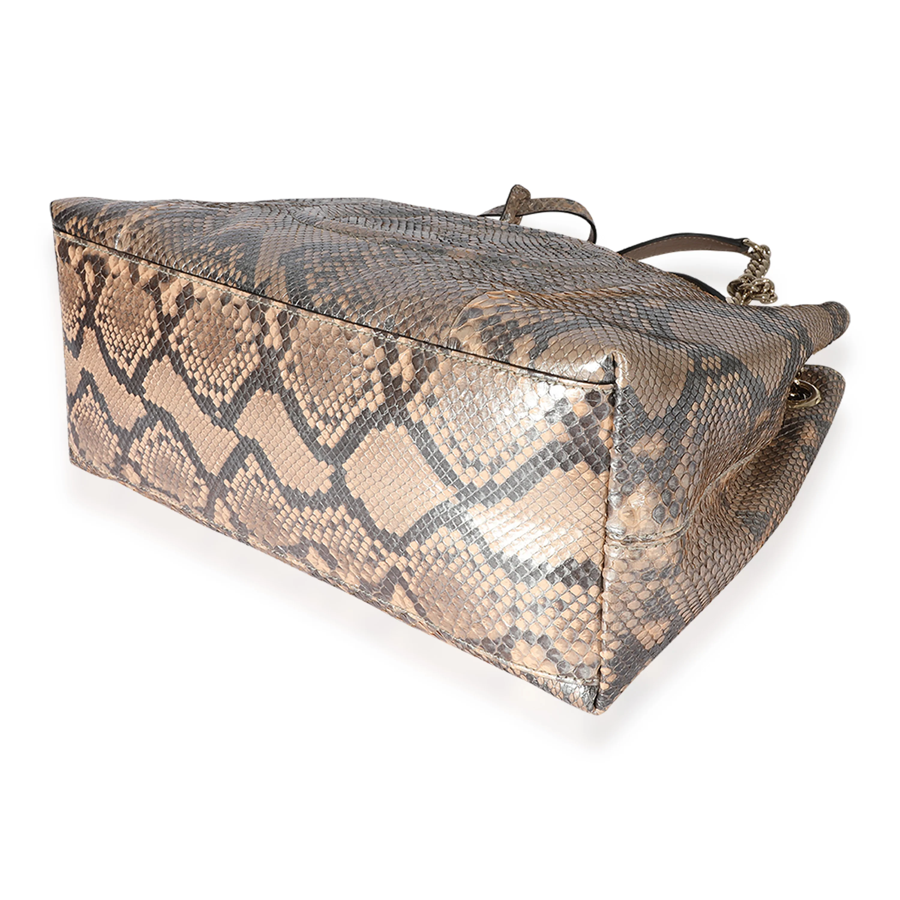 Metallic Python Medium Soho Chain Shoulder Bag - Image 5
