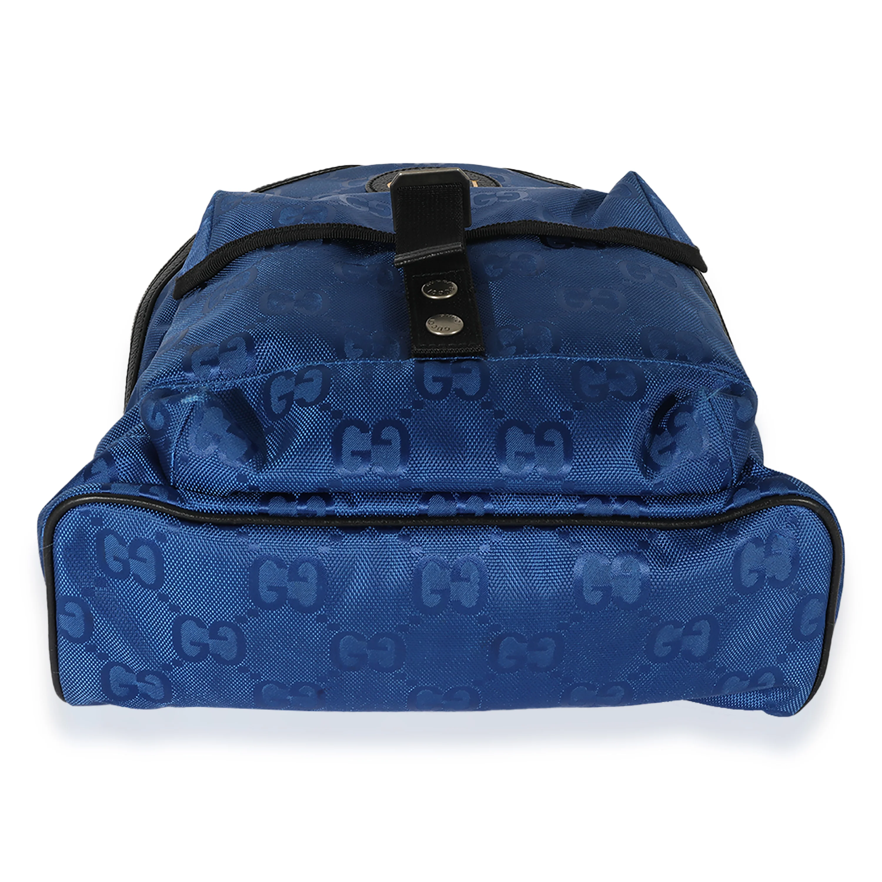 Gucci Blue Econyl Monogram Off The Grid Backpack - Image 6