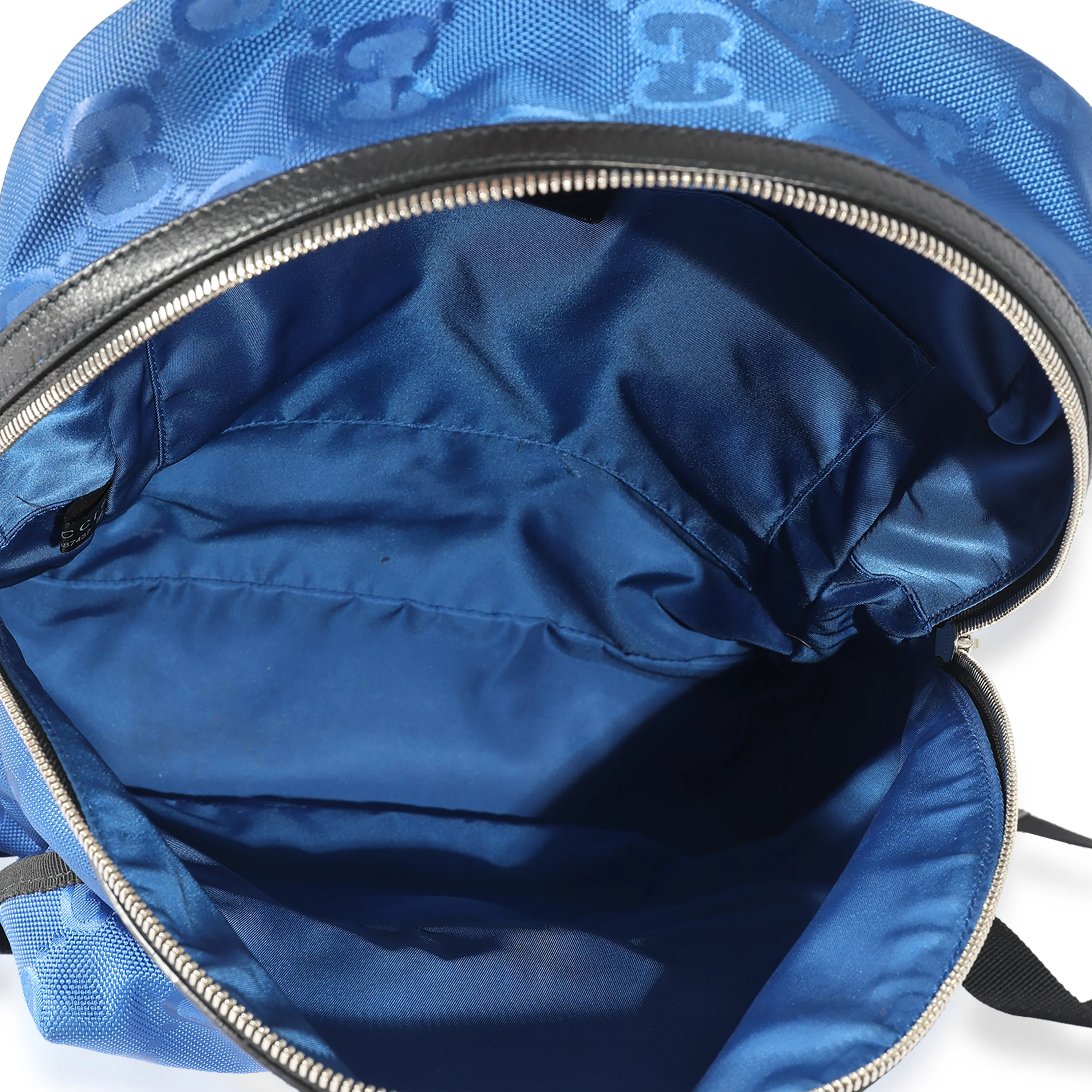 Gucci Blue Econyl Monogram Off The Grid Backpack - Image 8