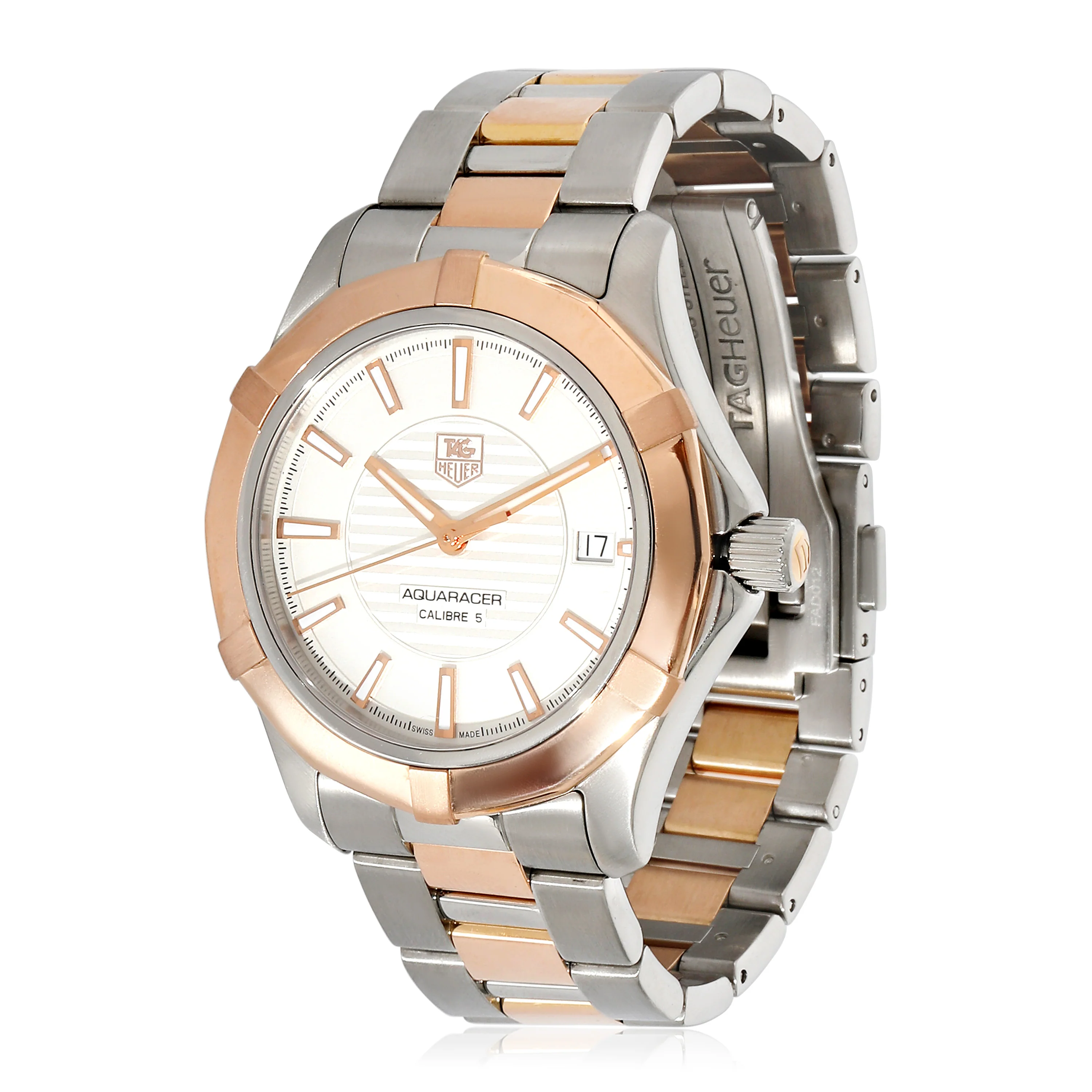 Aquaracer WAP2150.BD0885 Mens Watch in  Stainless Steel/Rose Gold - Image 5