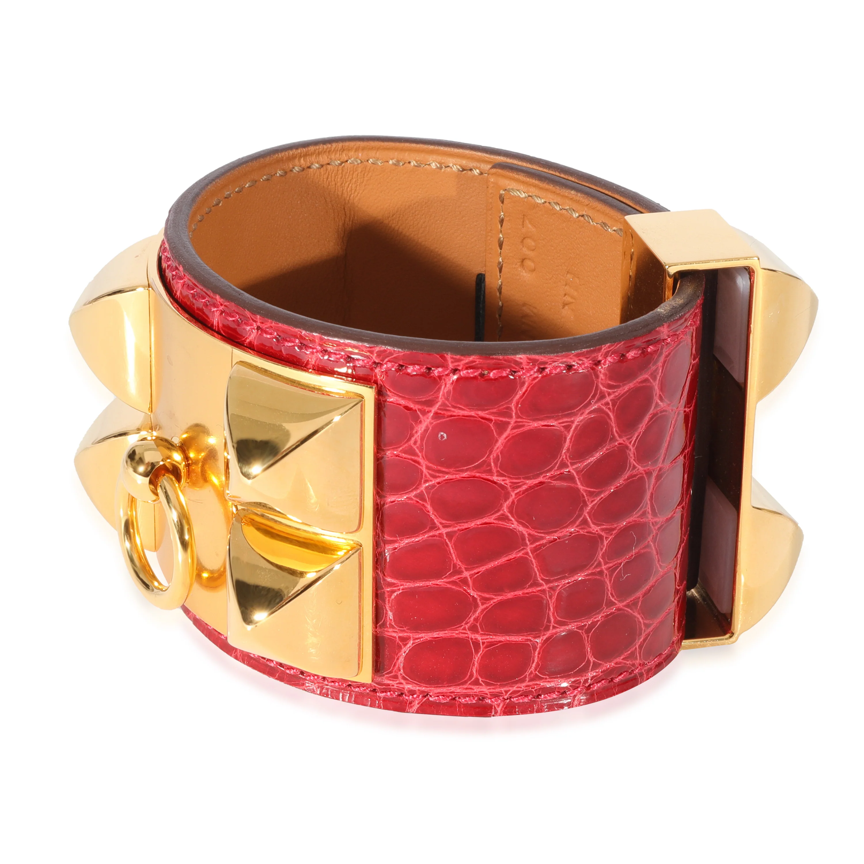Braise Alligator Mississippiensis Collier De Chien Bracelet GHW - Image 2