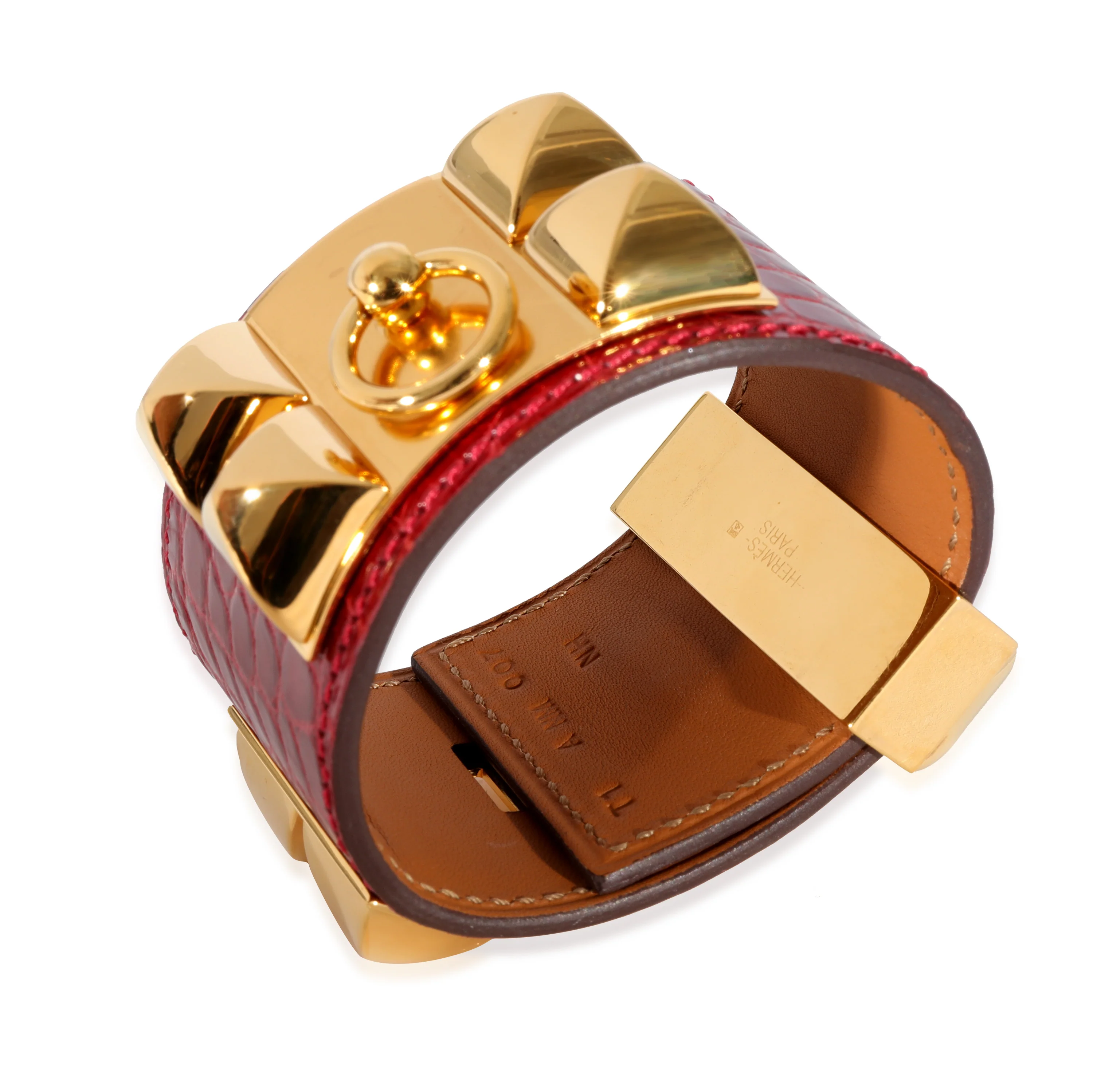 Braise Alligator Mississippiensis Collier De Chien Bracelet GHW - Image 3