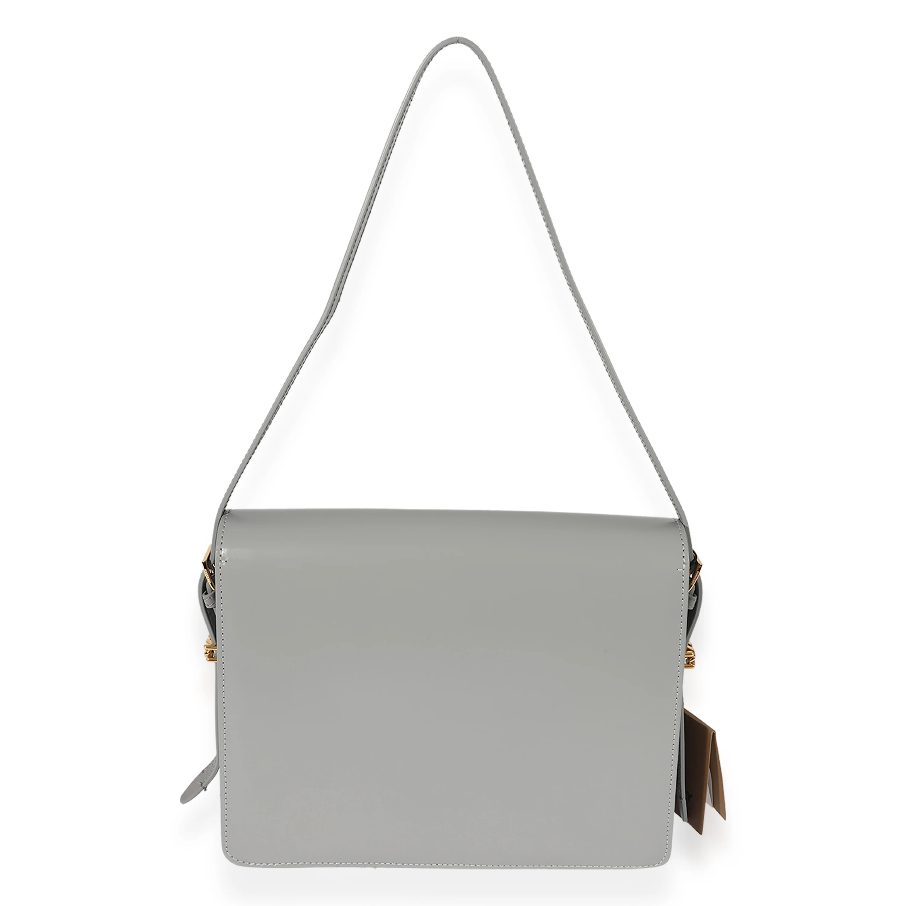 Burberry Grey Smooth Leather Large Alice Bag