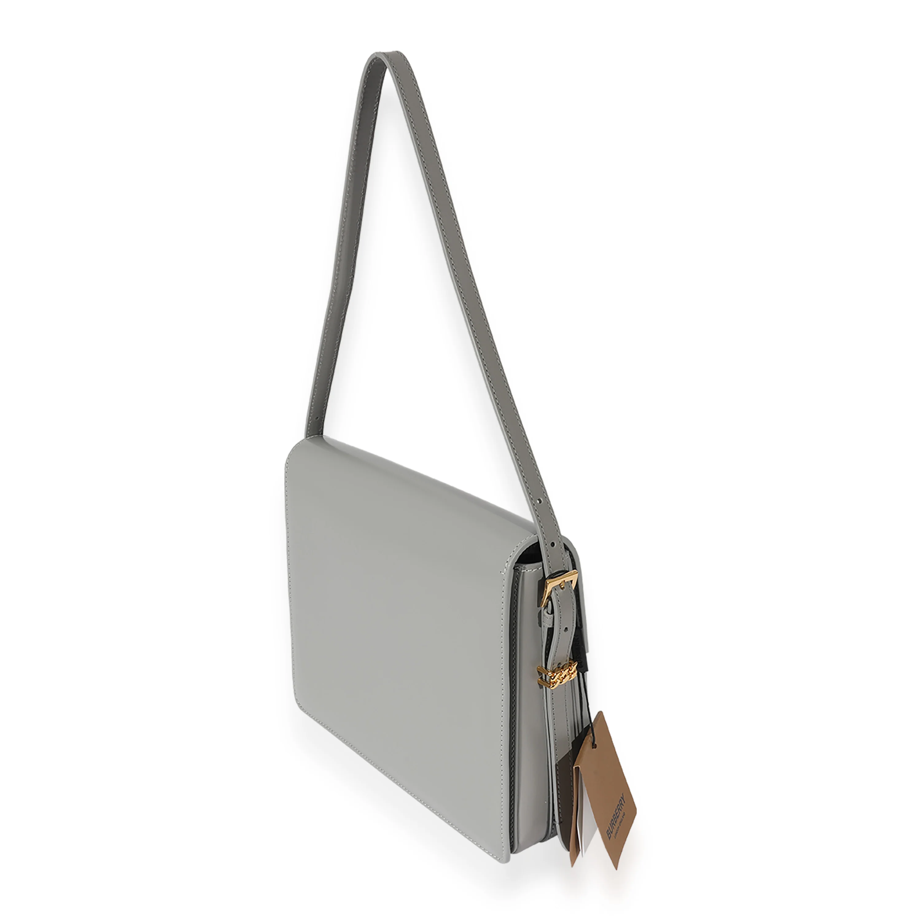 Burberry Grey Smooth Leather Large Alice Bag - Image 2