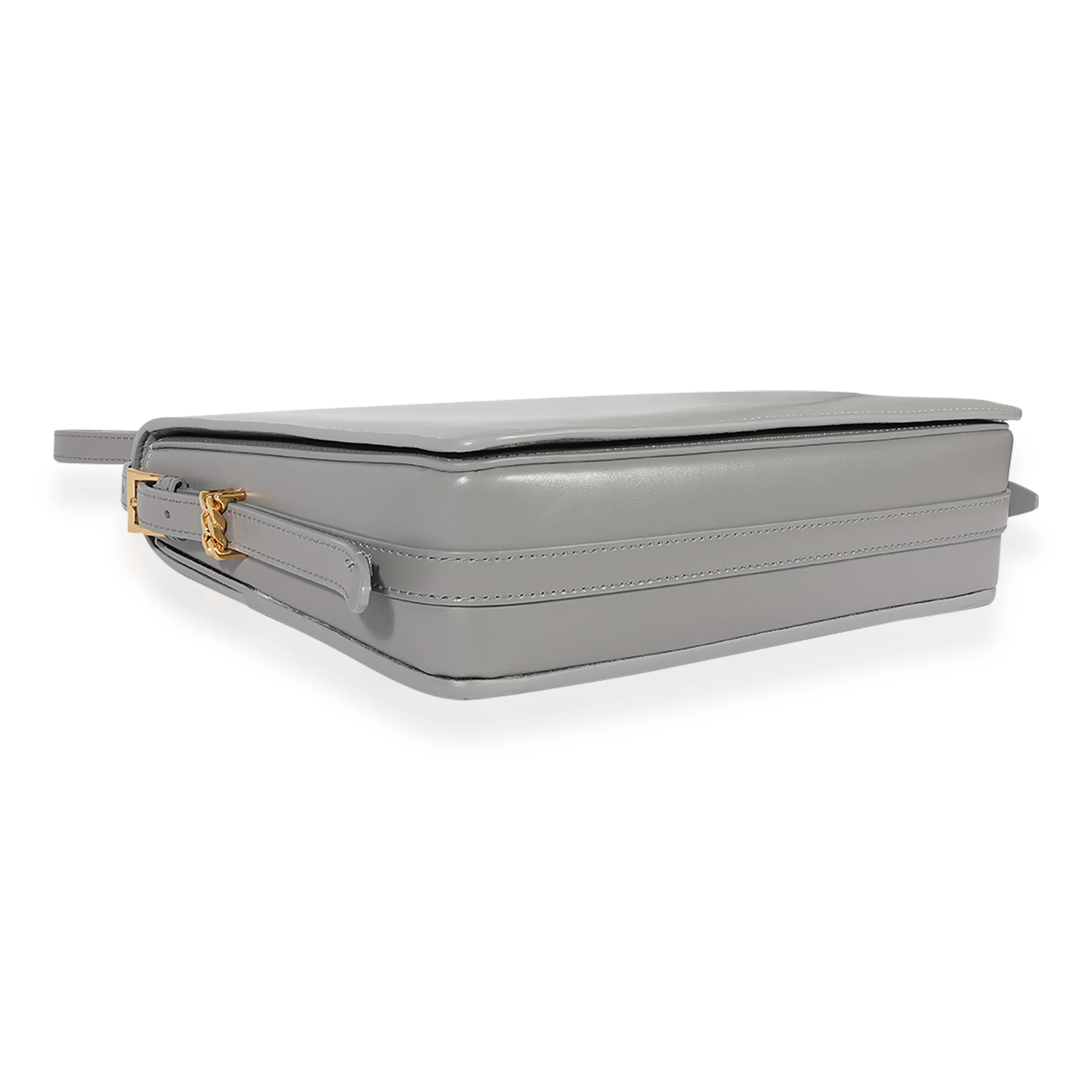 Burberry Grey Smooth Leather Large Alice Bag - Image 6
