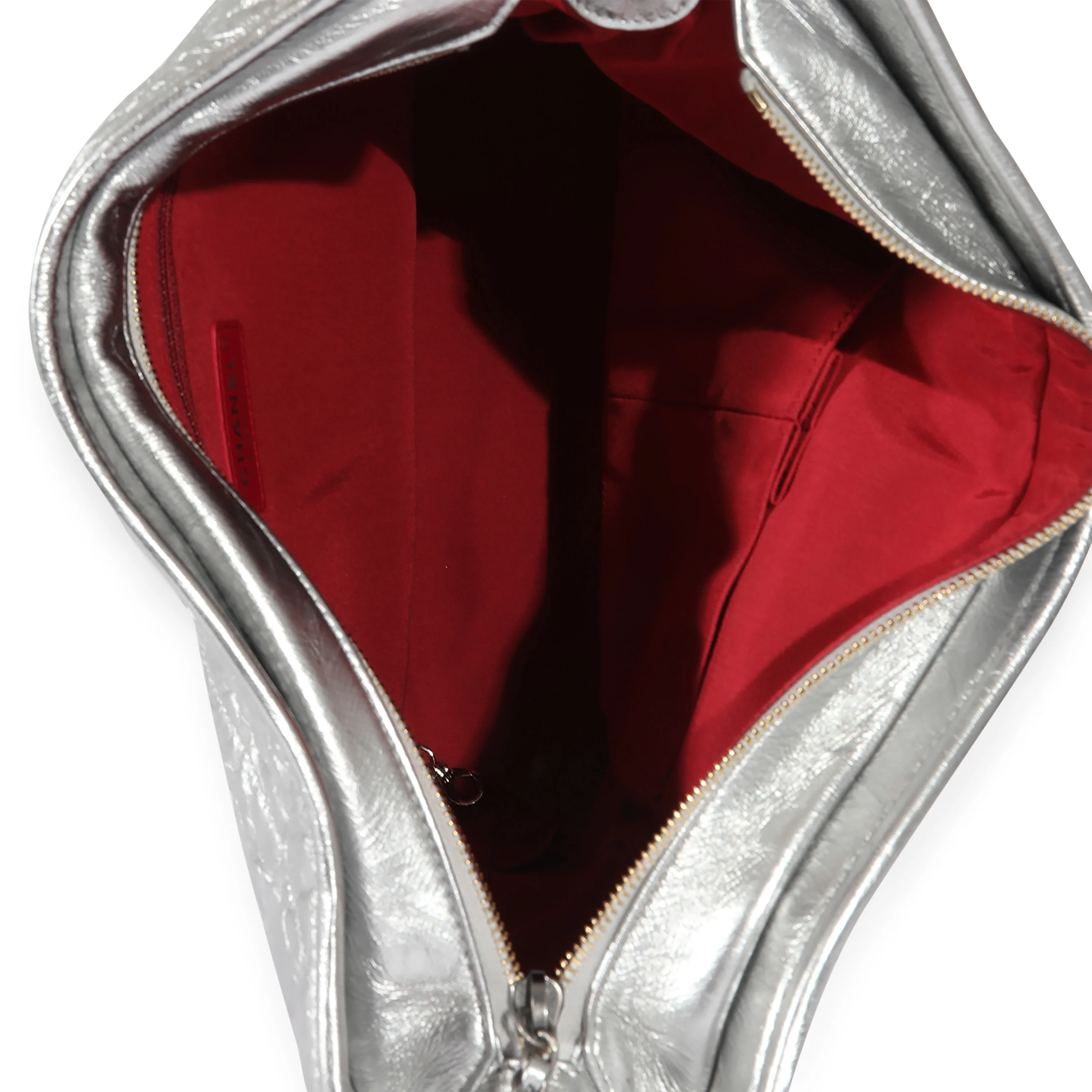 Silver Quilted Aged Calfskin Large Gabrielle Hobo - Image 8