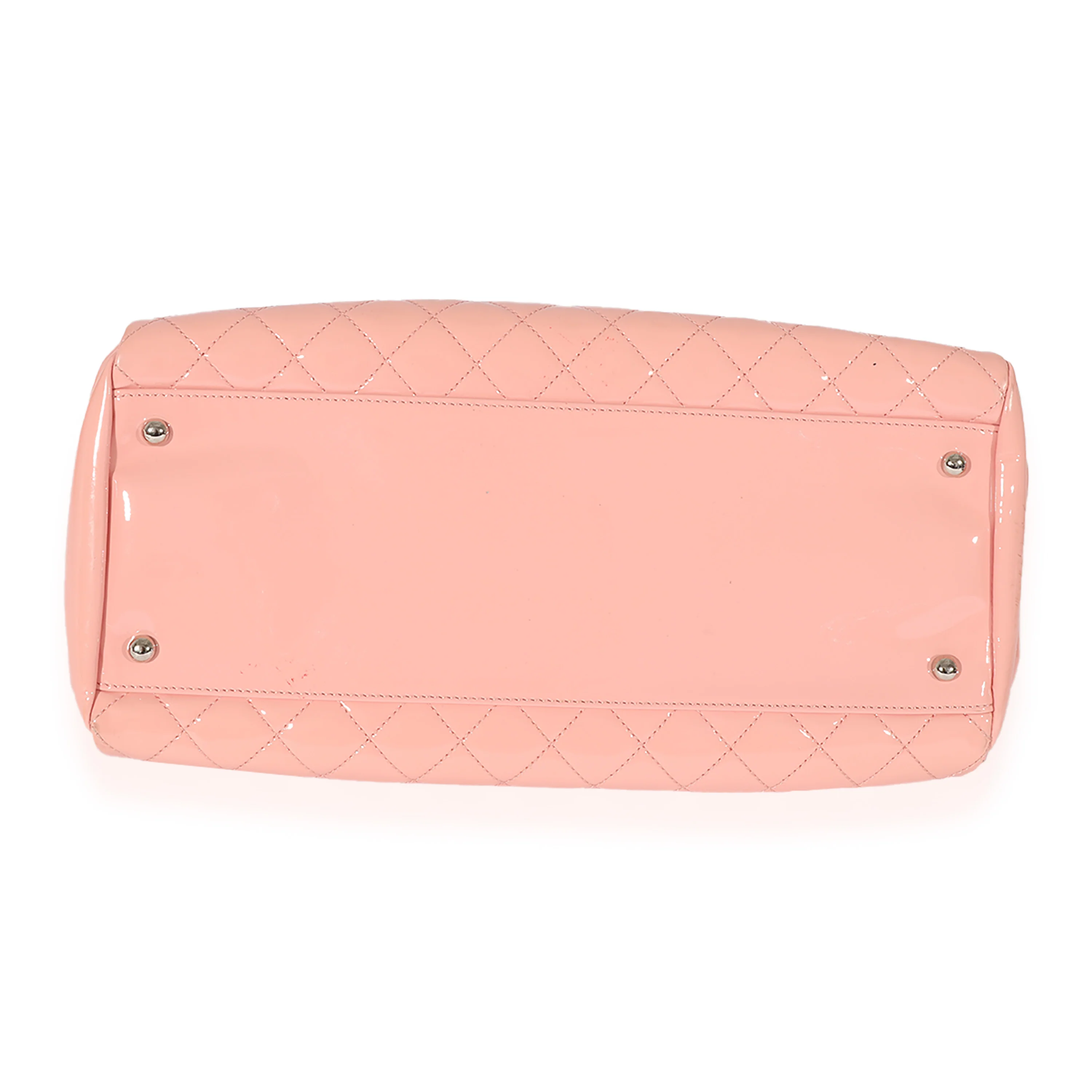 Chanel Pink Patent Mademoiselle Large Bowling Bag - Image 5
