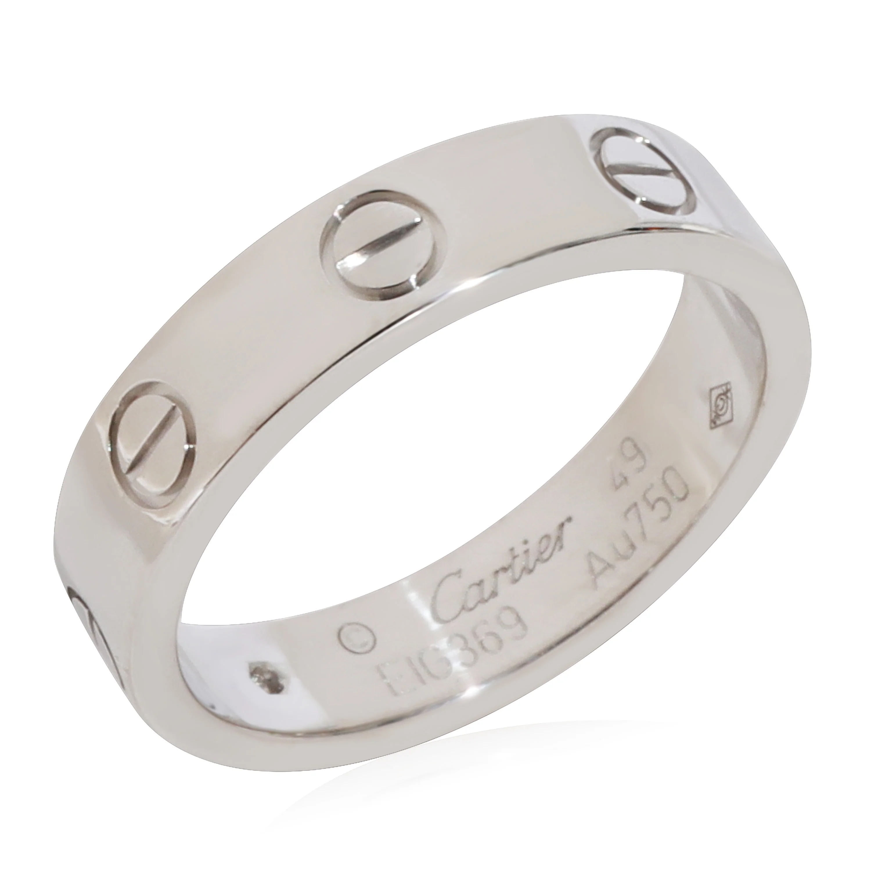 White Gold Diamond Small Model Love Ring - Image 4