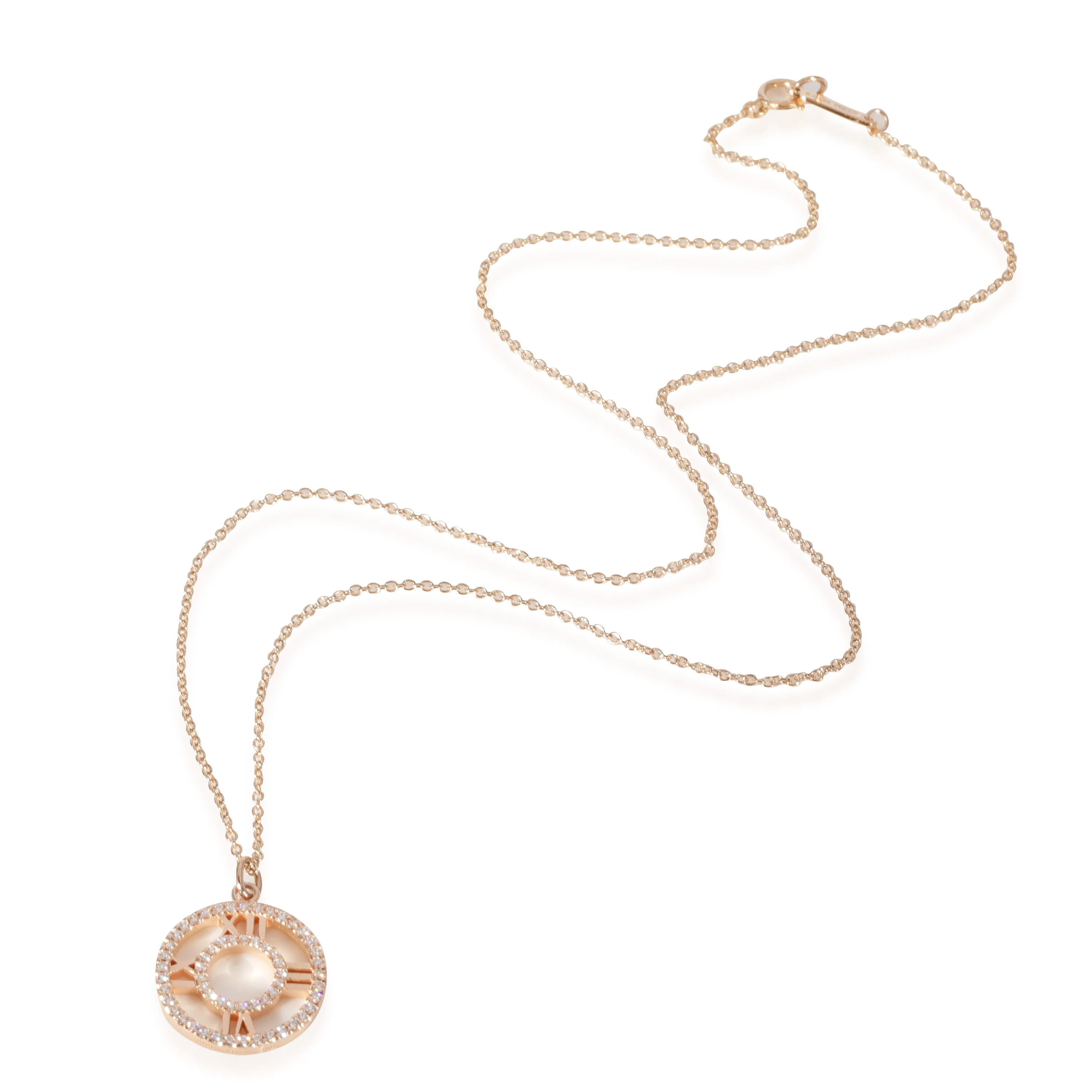 Atlas Diamond Pendant in 18k Rose Gold 0.24 Ctw on a Chain - Image 2