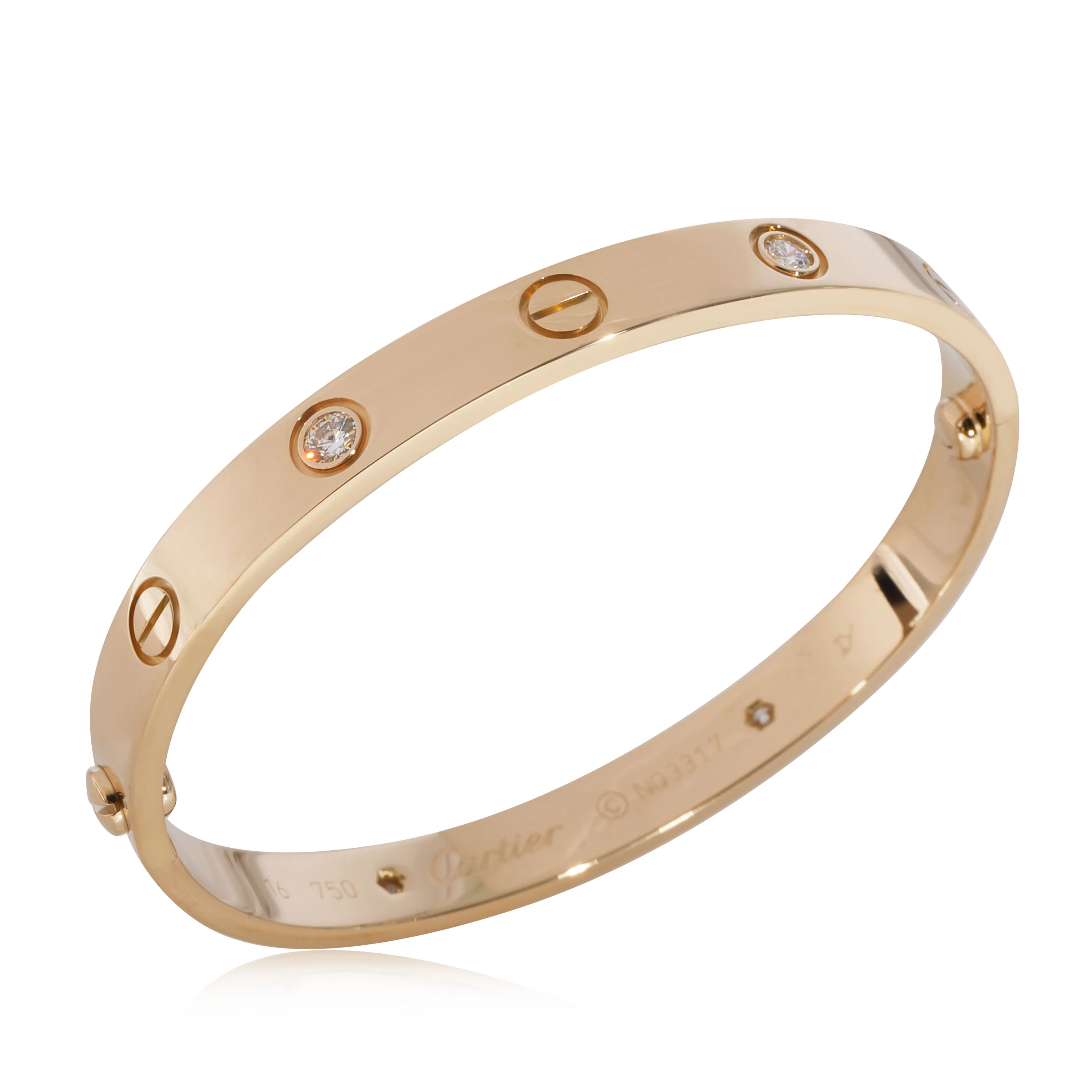 Cartier Love Bracelet, 4 Diamonds (Yellow Gold, Diamonds) - Image 3