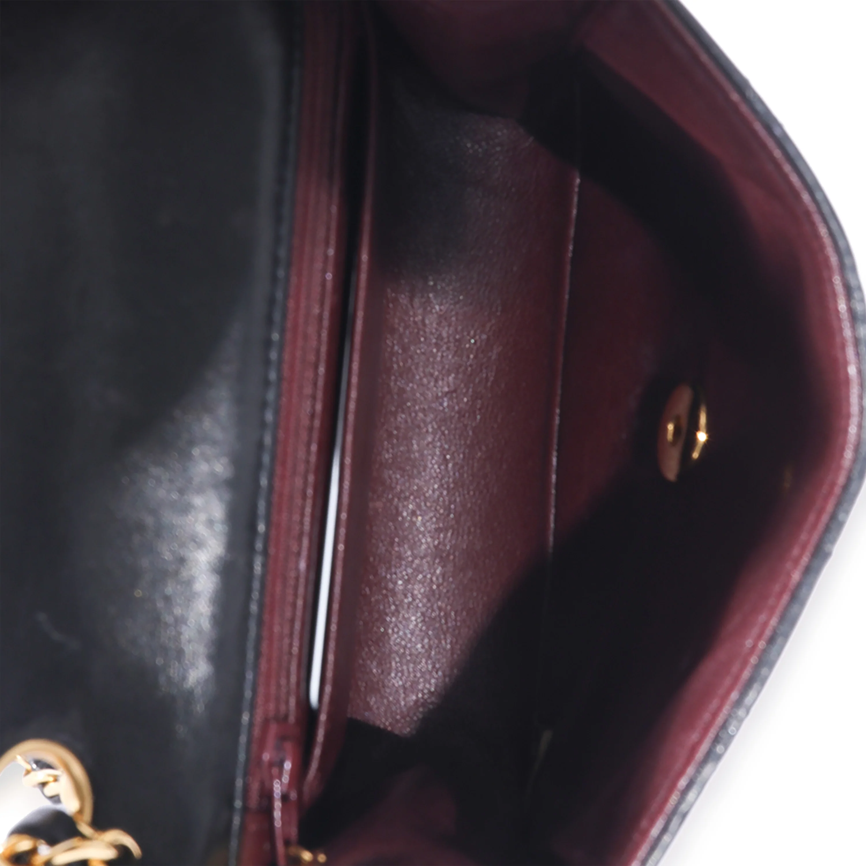 Chanel Vintage Black Quilted Lambskin Mini Square Classic Flap Bag - Image 8