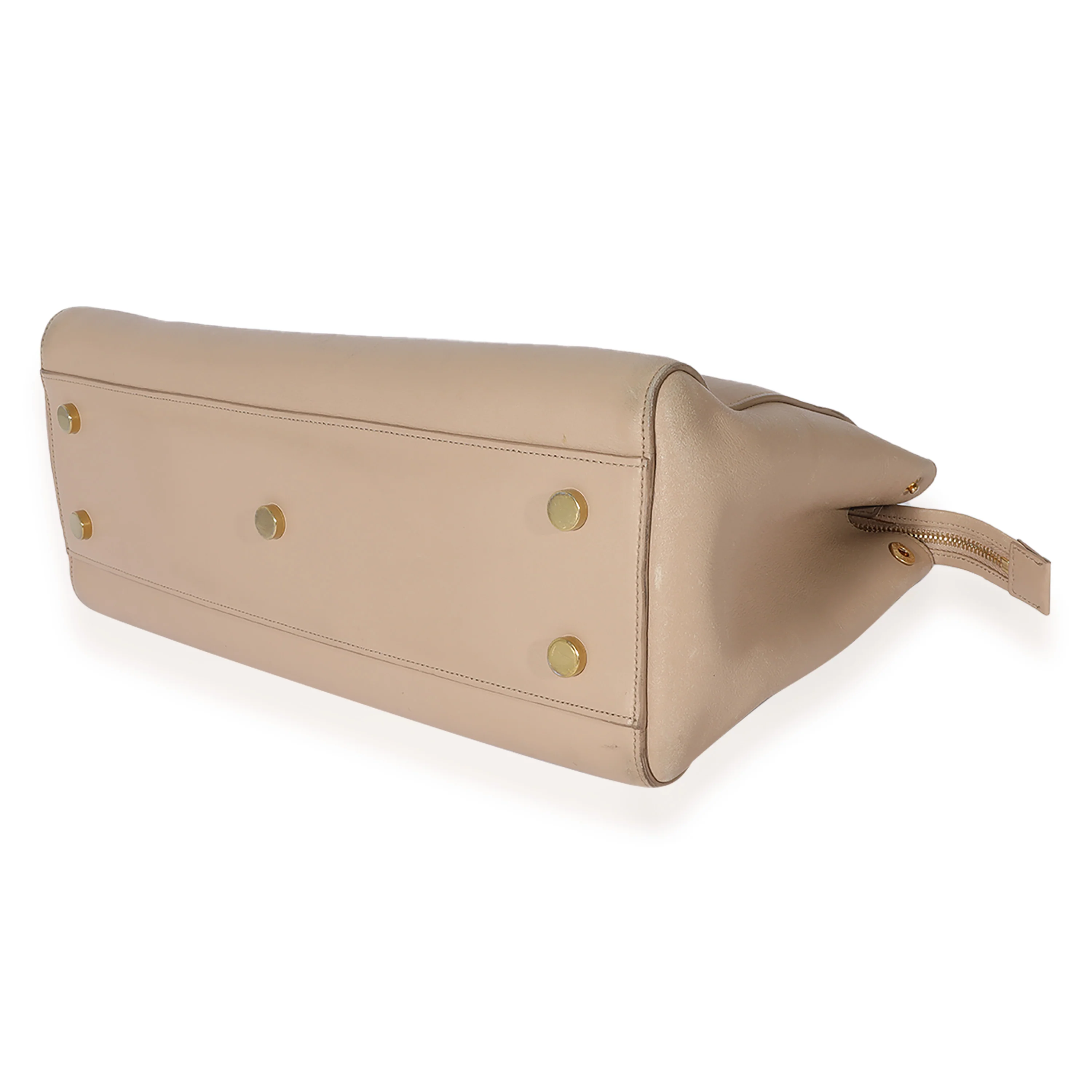 Saint Laurent Beige Leather Medium Rive Cabas Bag - Image 7