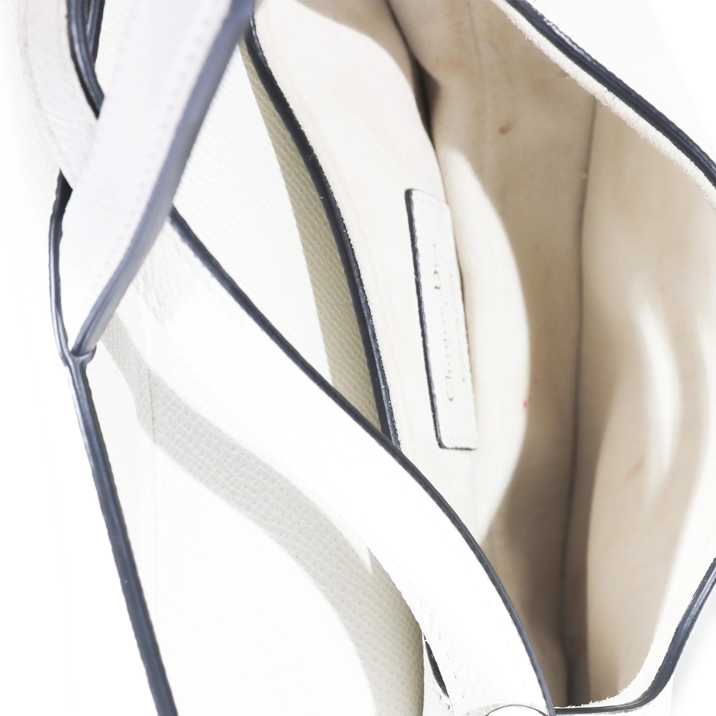Christian Dior White Leather Mini Saddle Bag - Image 4