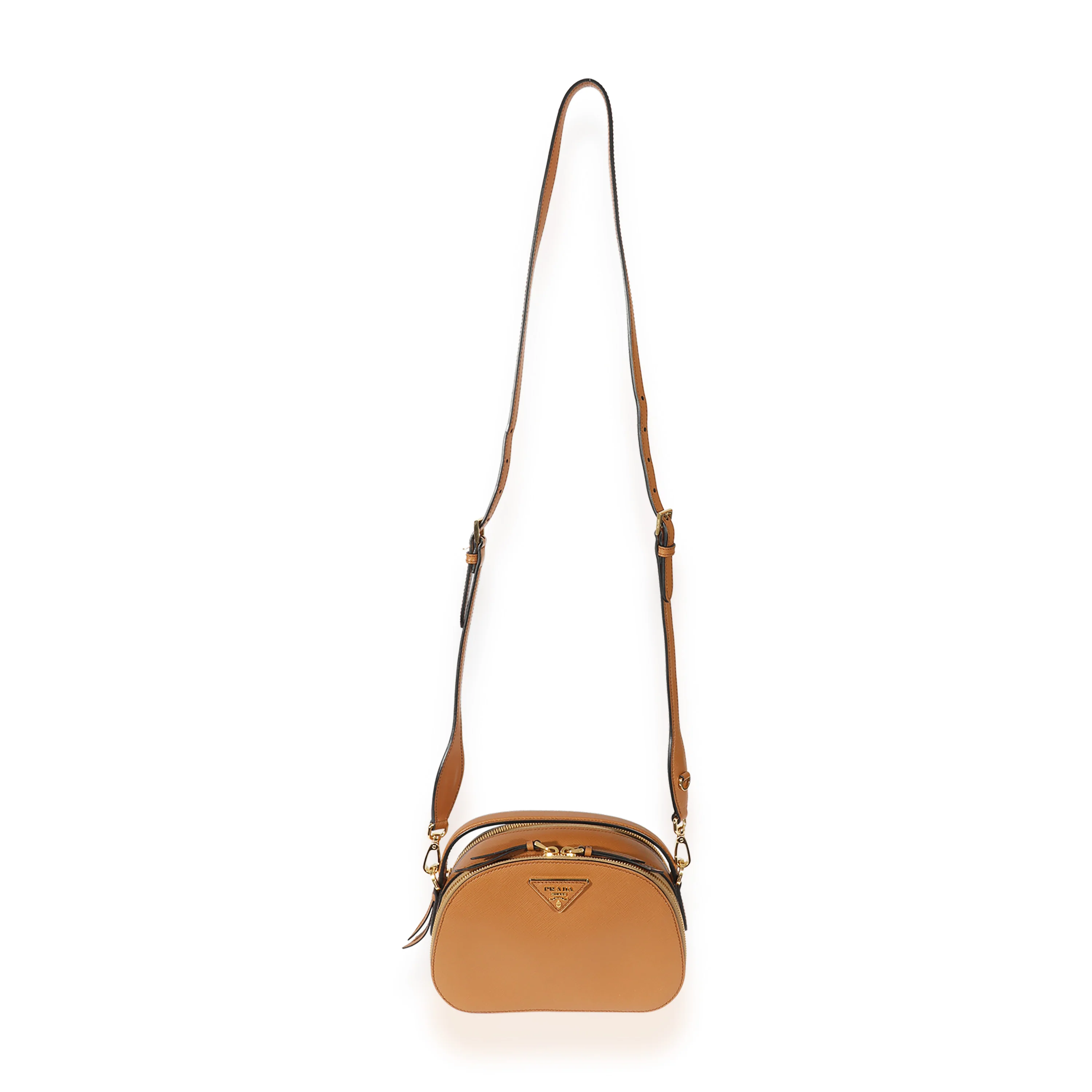 Prada Brown Saffiano Odette Bag - Image 4