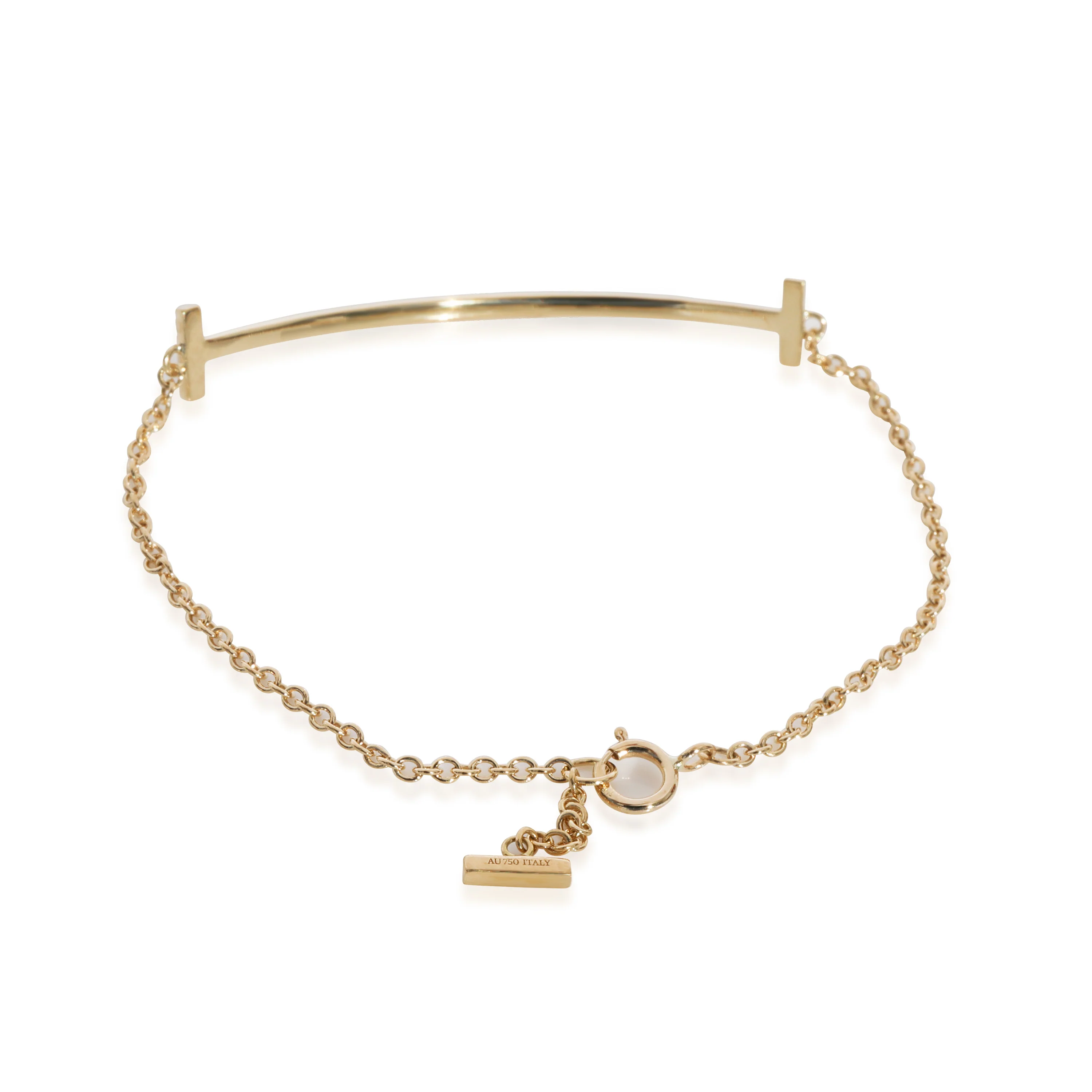 Tiffany & Co. T Smile Diamond Bracelet in 18k Yellow Gold 0.12 CTW - Image 2