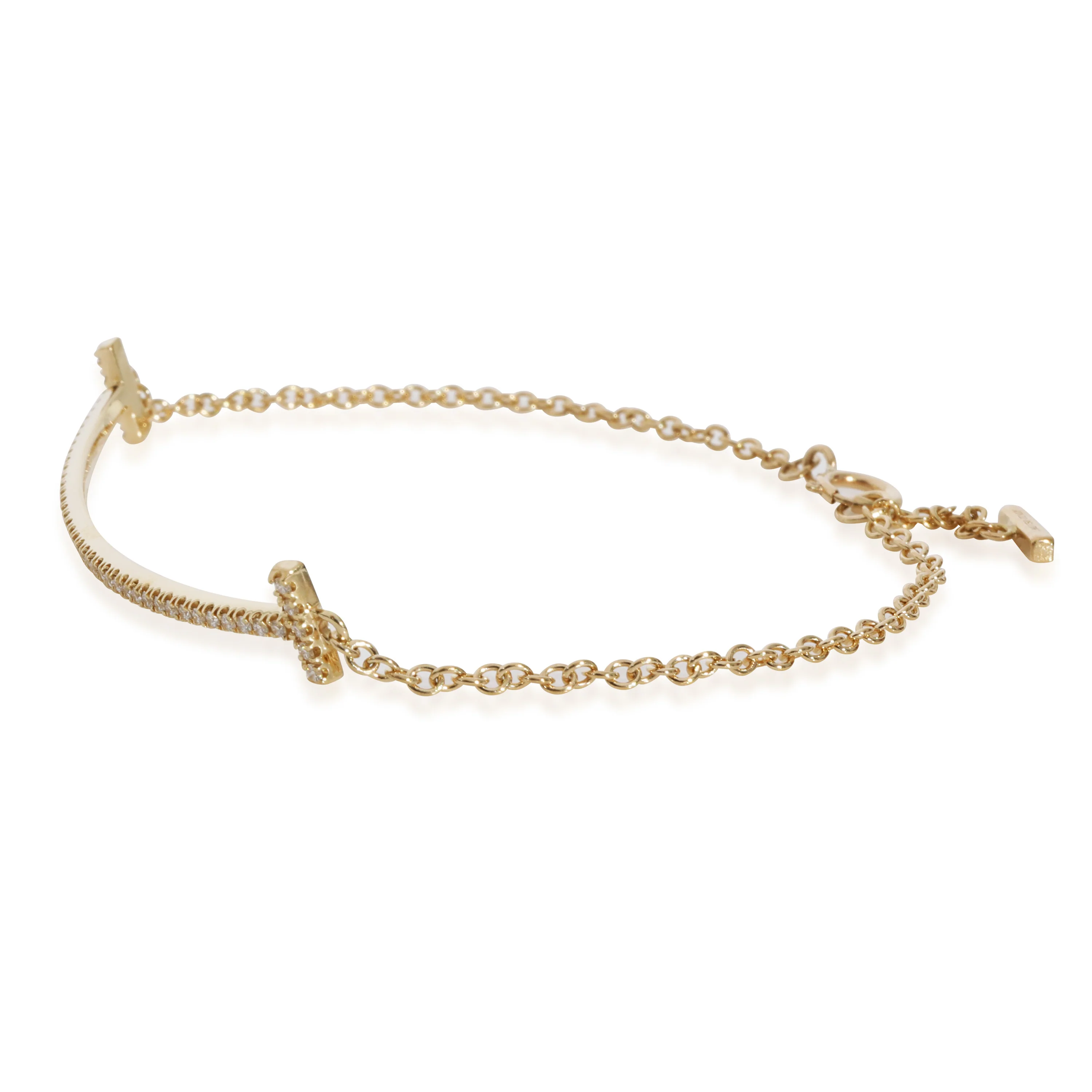 Tiffany & Co. T Smile Diamond Bracelet in 18k Yellow Gold 0.12 CTW - Image 3