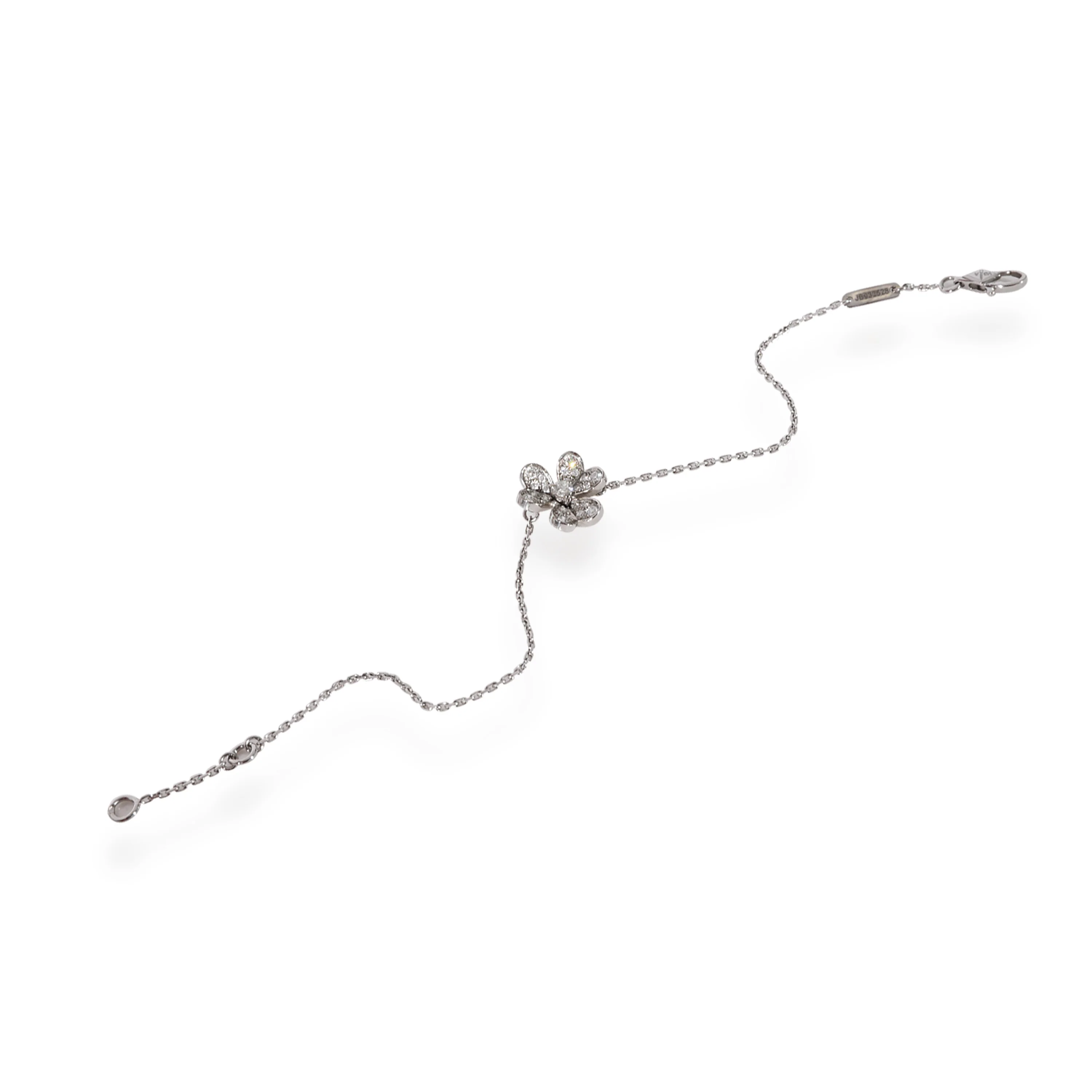 Van Cleef & Arpels Frivole Mini Model Diamond Bracelet, 18k White Gold 0.21 CTW - Image 3