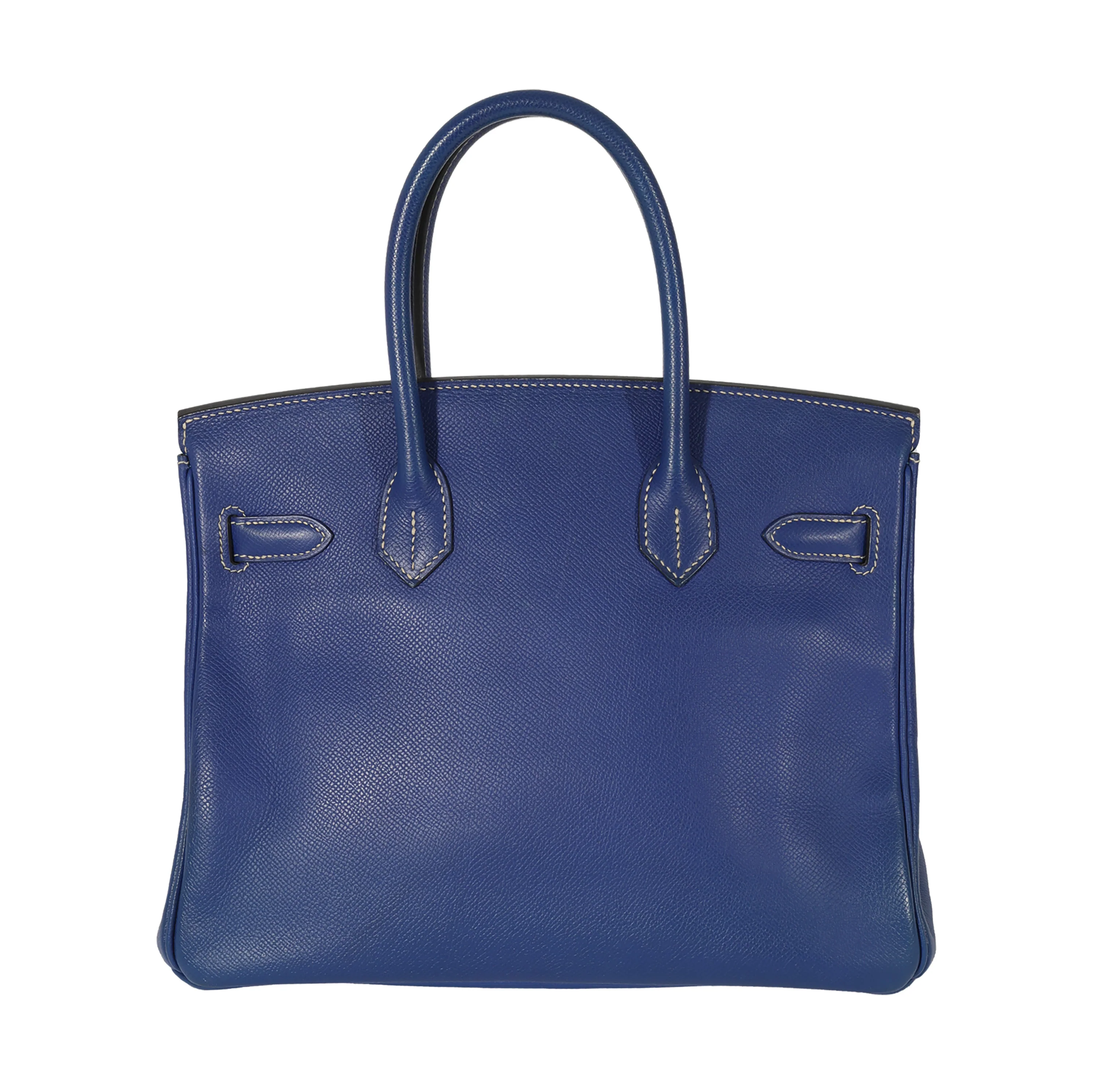 Hermès Bleu Electrique Mykonos Epsom Candy Birkin 30 PHW - Image 3
