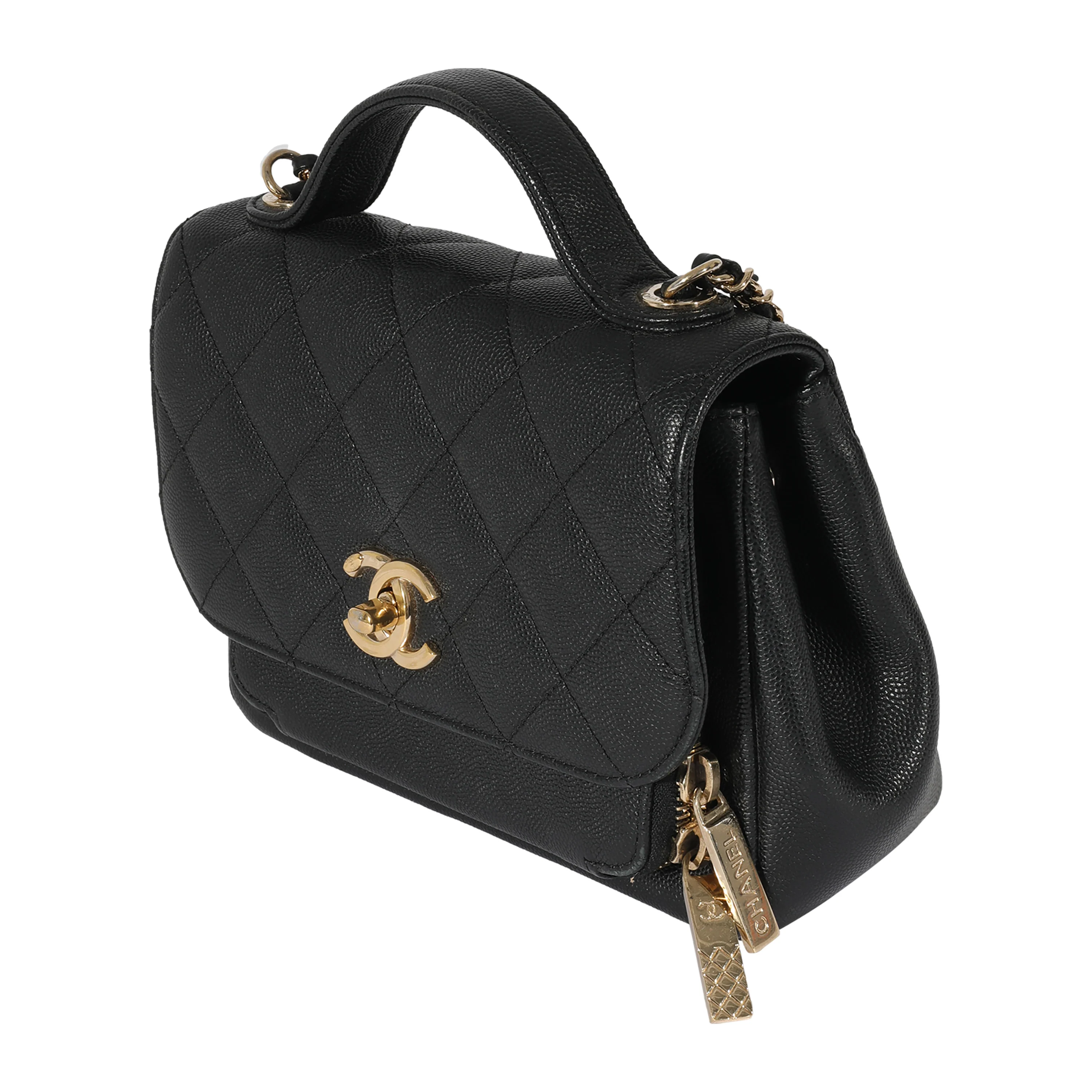 Chanel Black Caviar Small Business Affinity Flap - Image 2