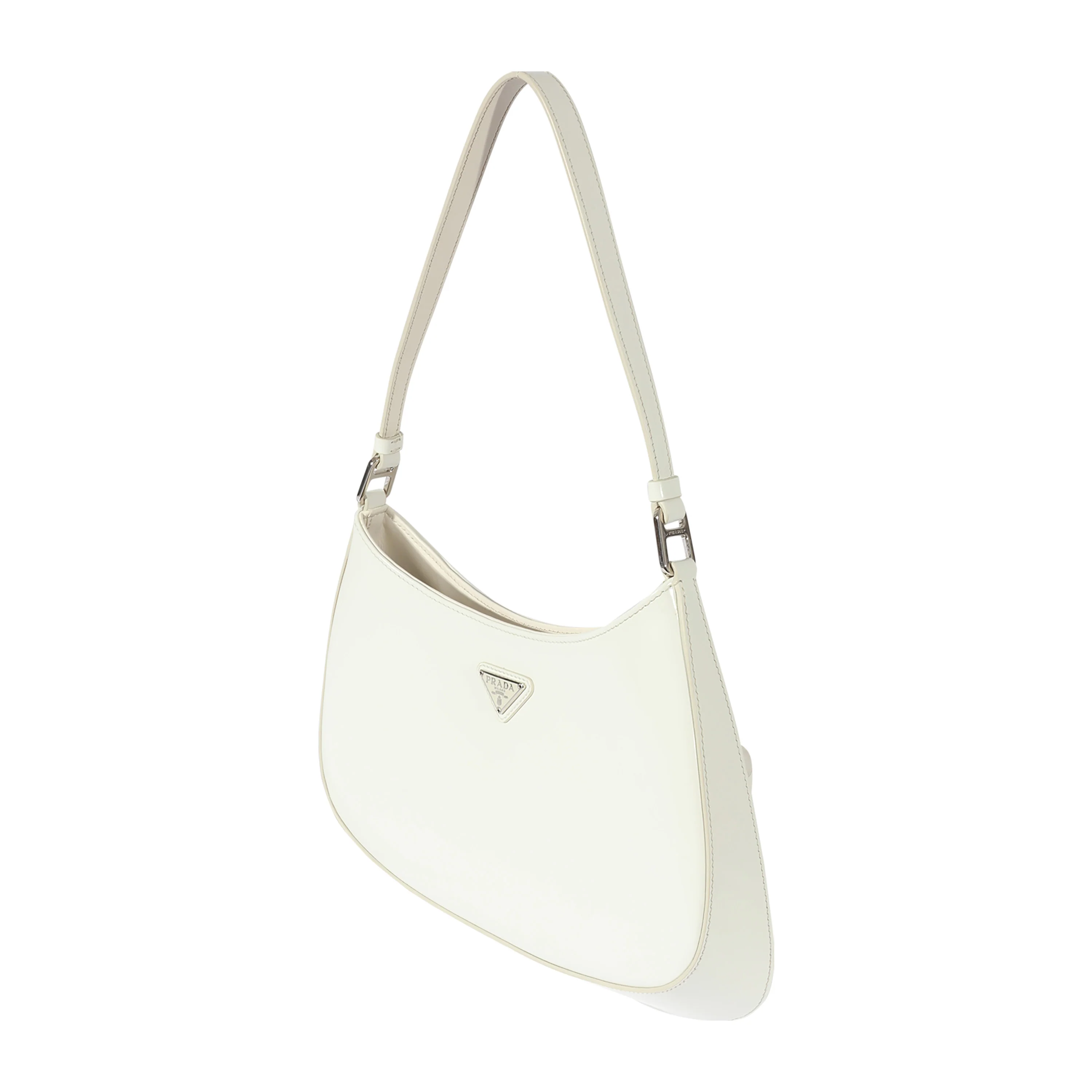 Prada White Brushed Leather Cleo - Image 2