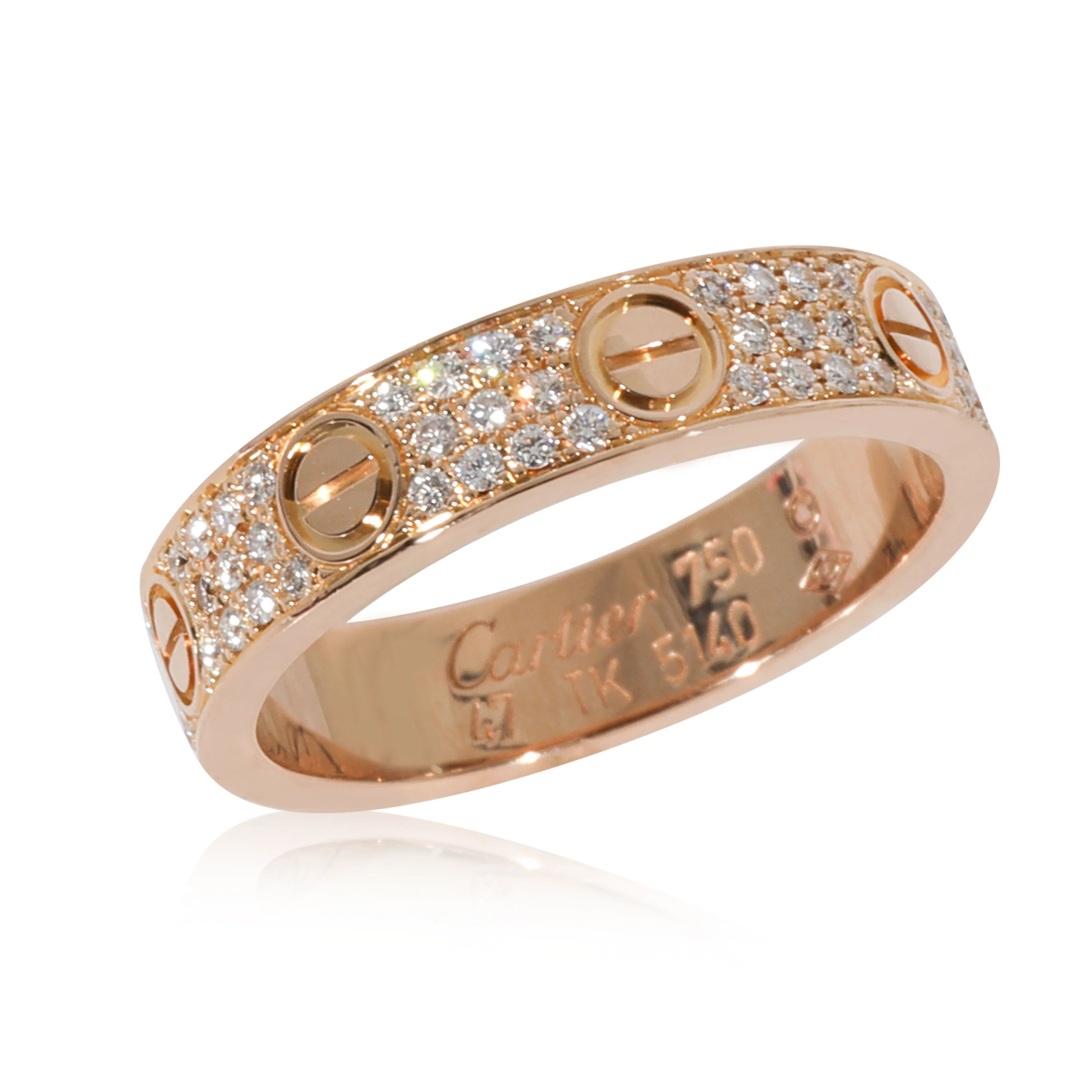 Love Wedding Band, Diamond Paved (Rose Gold) - Image 5