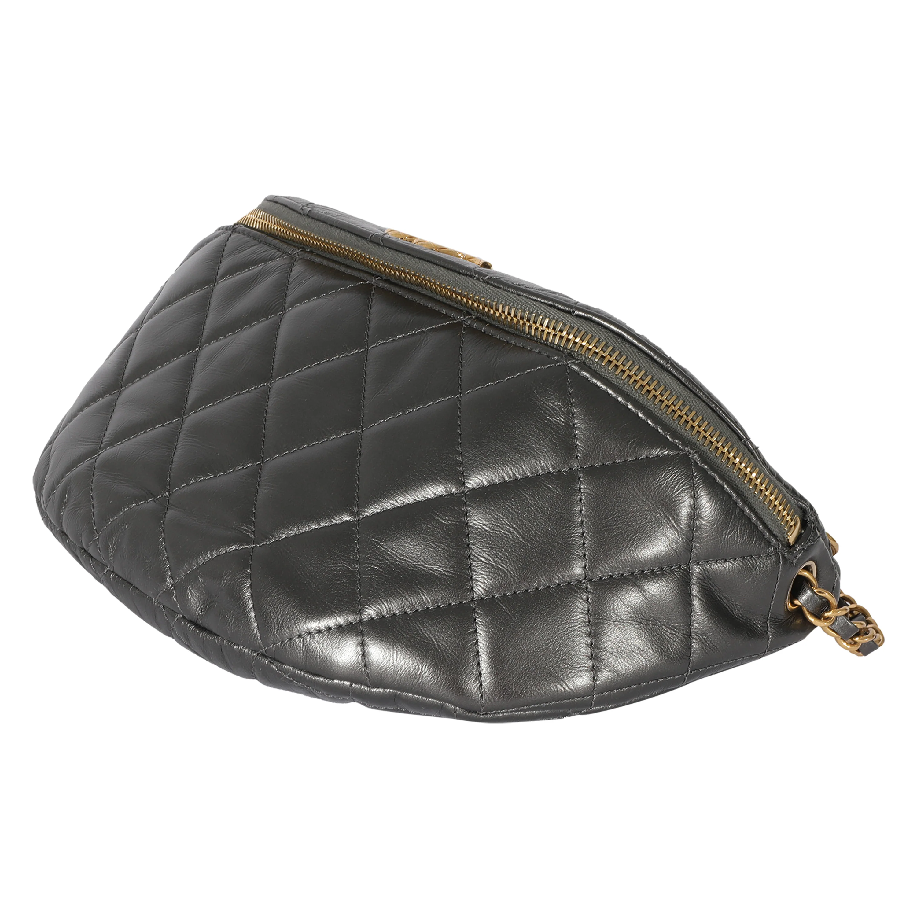 Chanel Metallic Quilted Calfskin Jeweled CC Crossbody Bag - Image 7