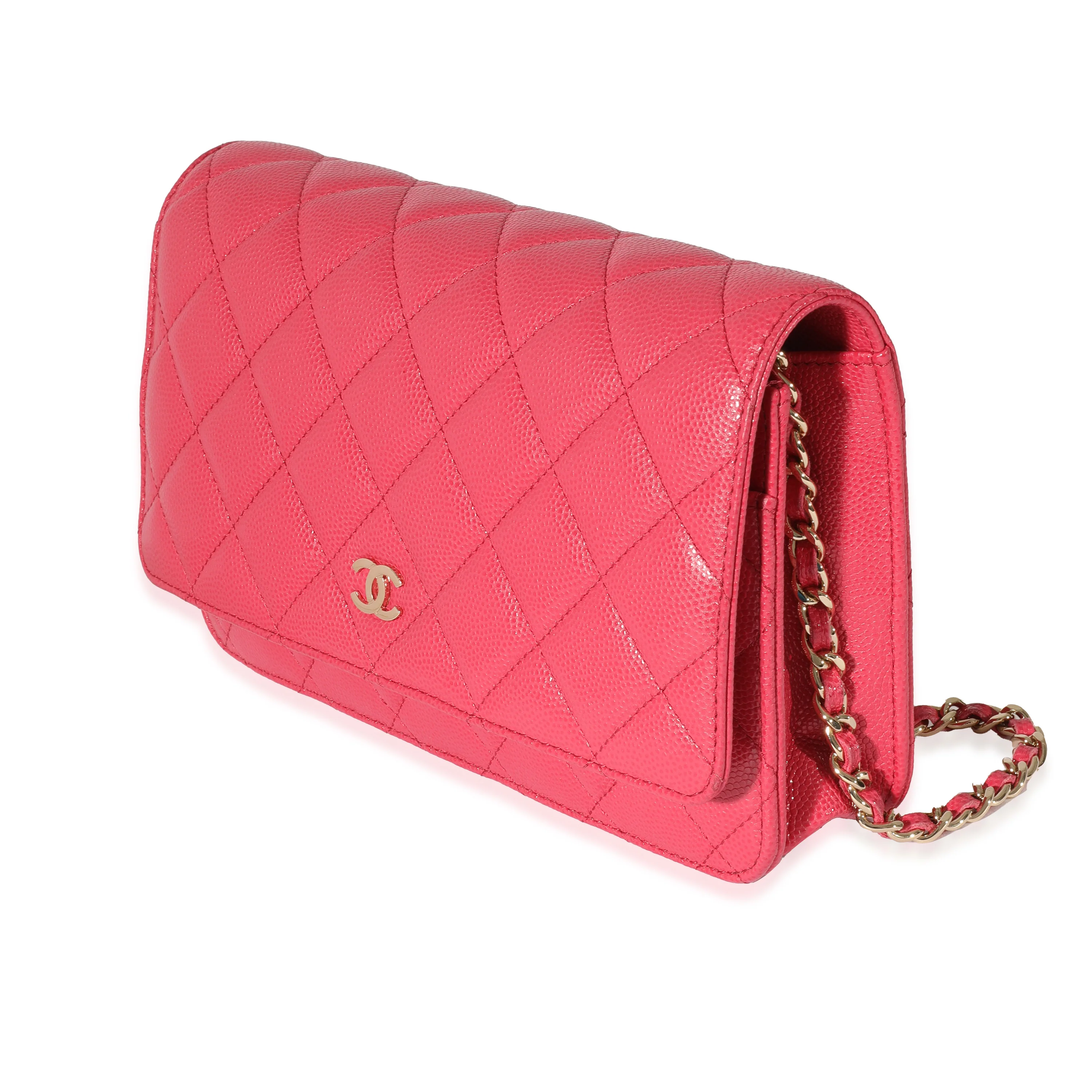 Chanel Pink Caviar Wallet On Chain - Image 2