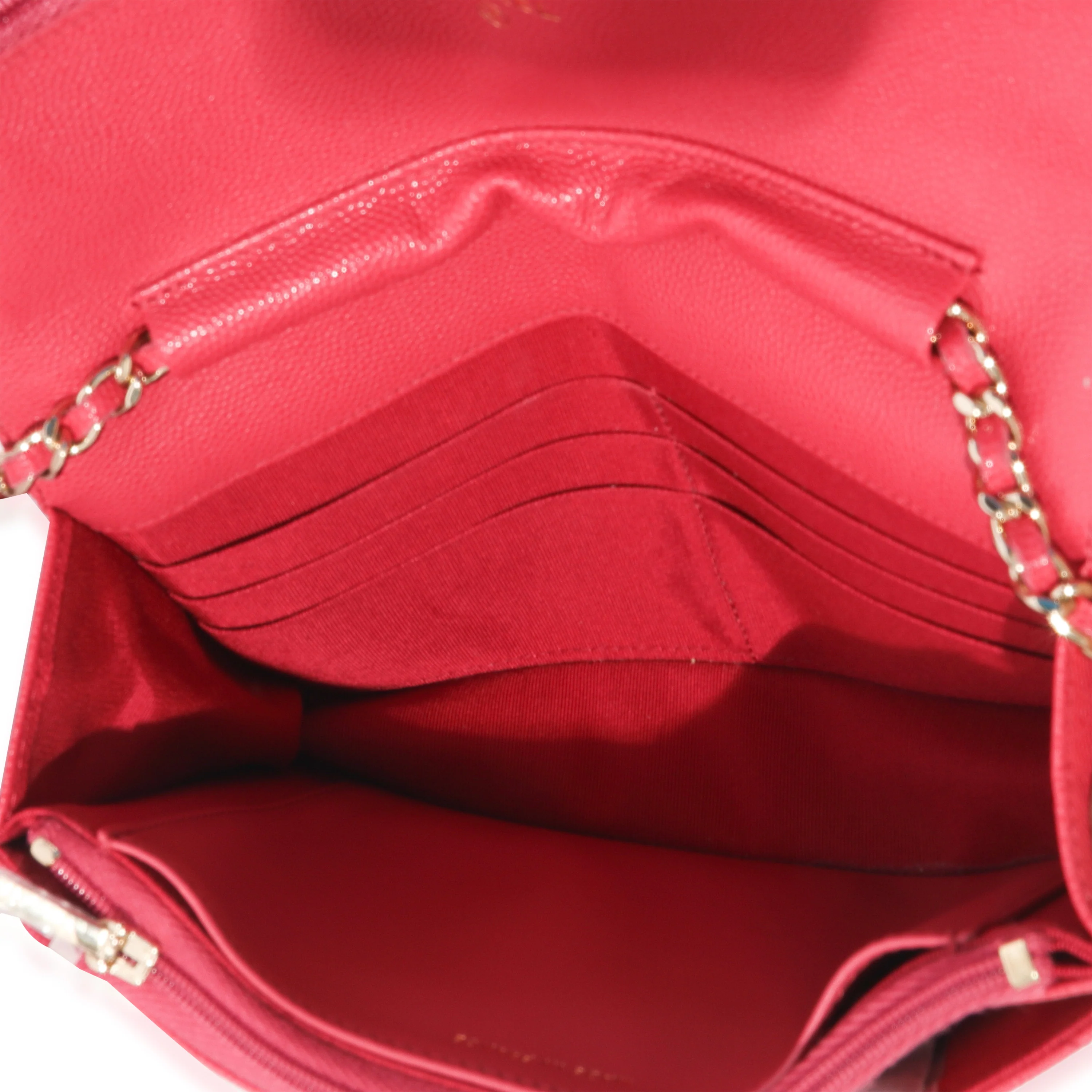 Chanel Pink Caviar Wallet On Chain - Image 8