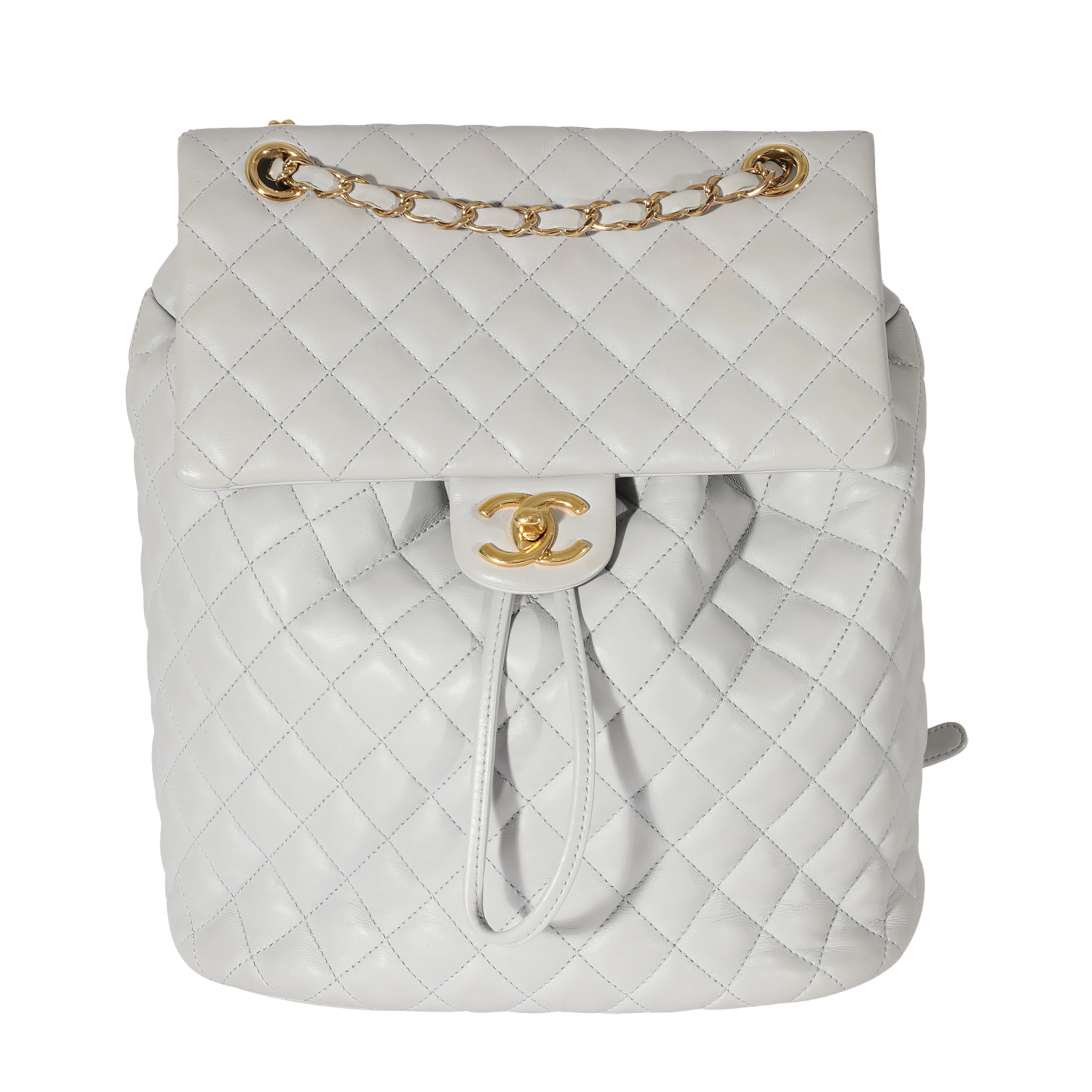 Chanel Grey Lambskin Large Urban Spirit Backpack