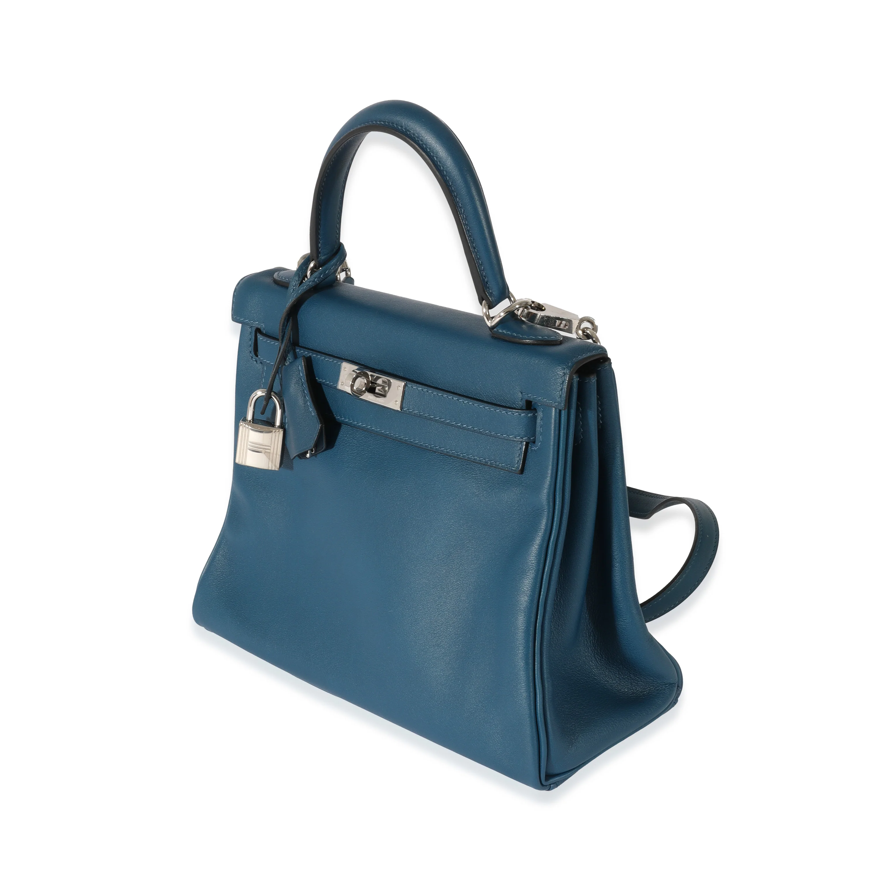 Hermès Deep Bleu Vert Bosphore Swift Kelly 25 PHW - Image 2