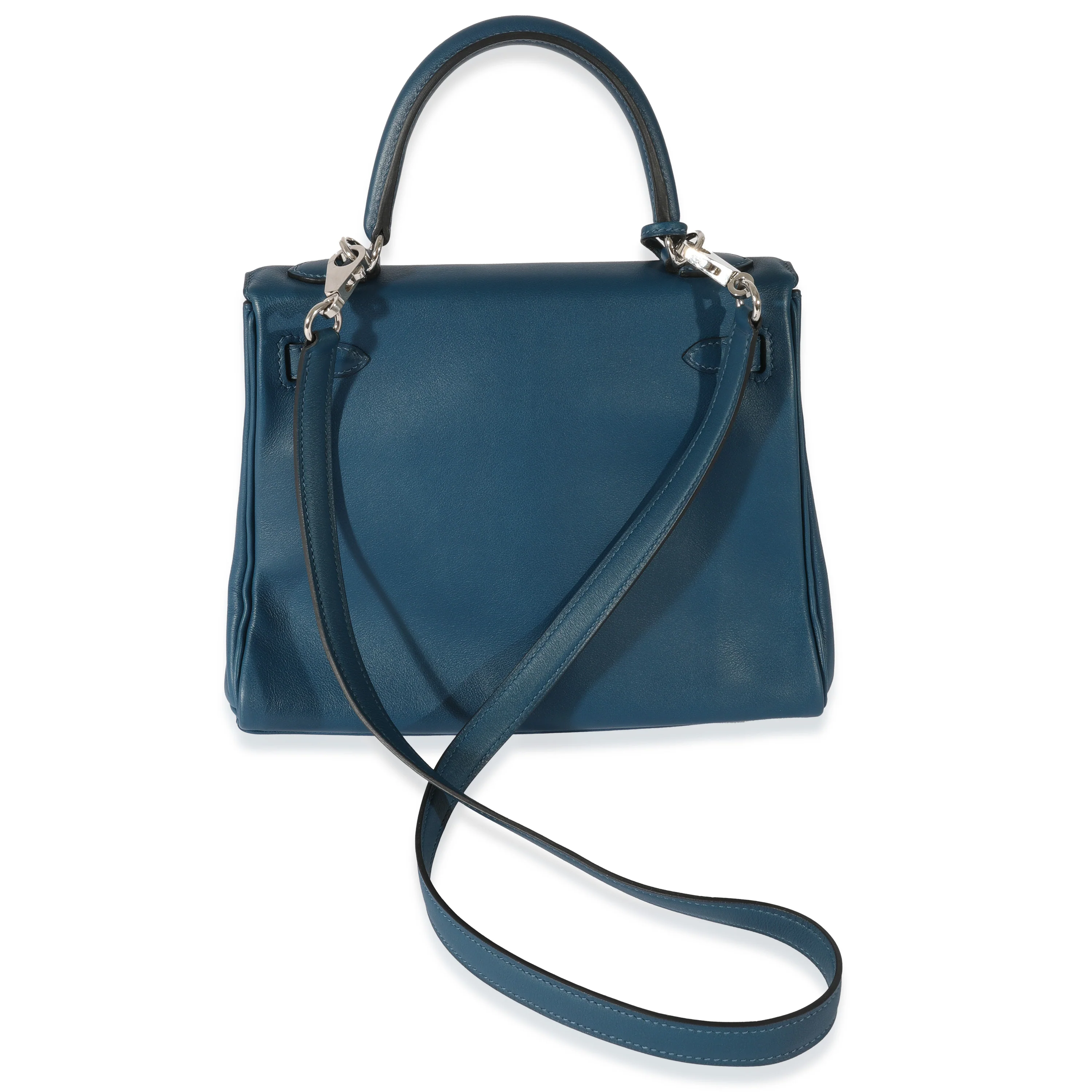 Hermès Deep Bleu Vert Bosphore Swift Kelly 25 PHW - Image 3