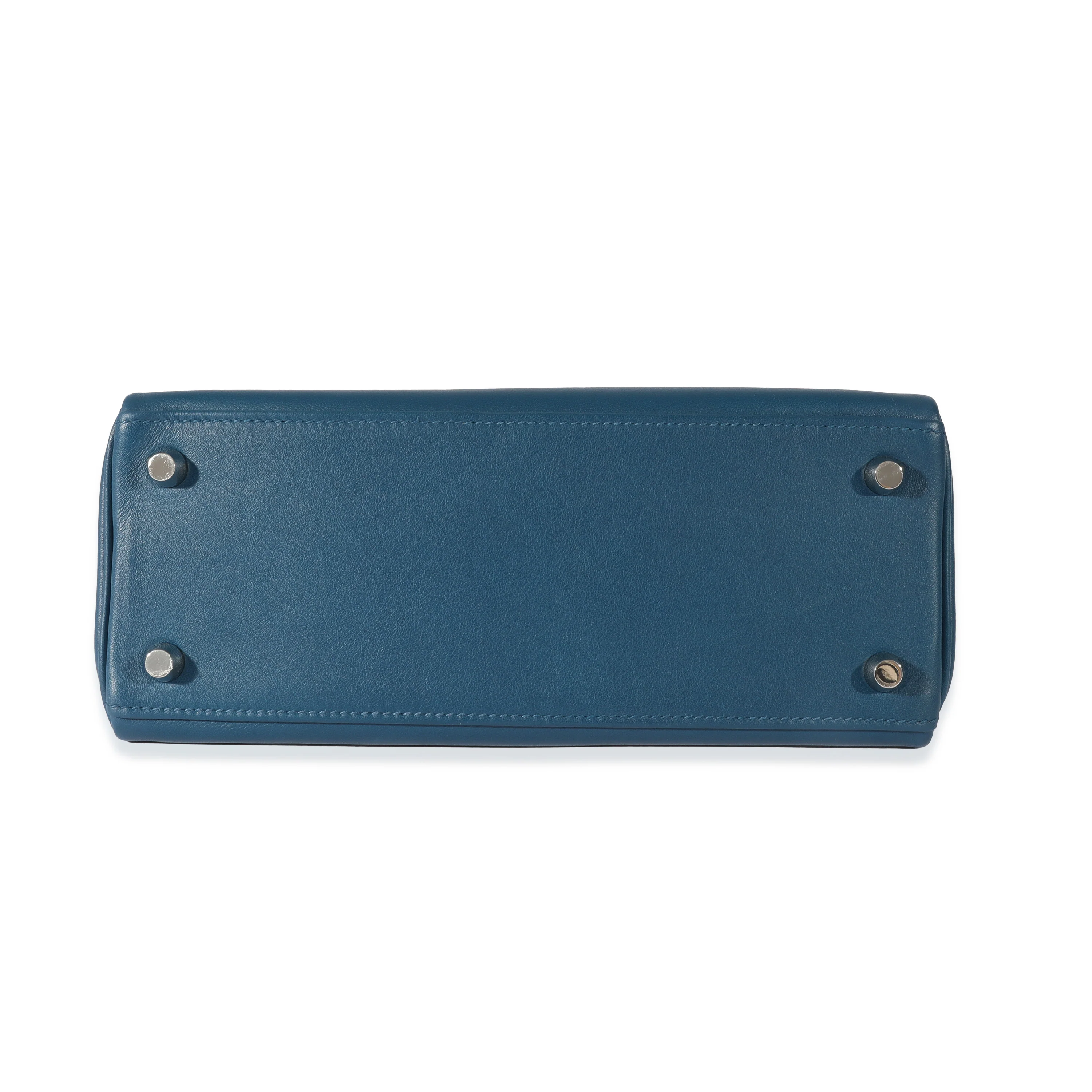 Hermès Deep Bleu Vert Bosphore Swift Kelly 25 PHW - Image 5