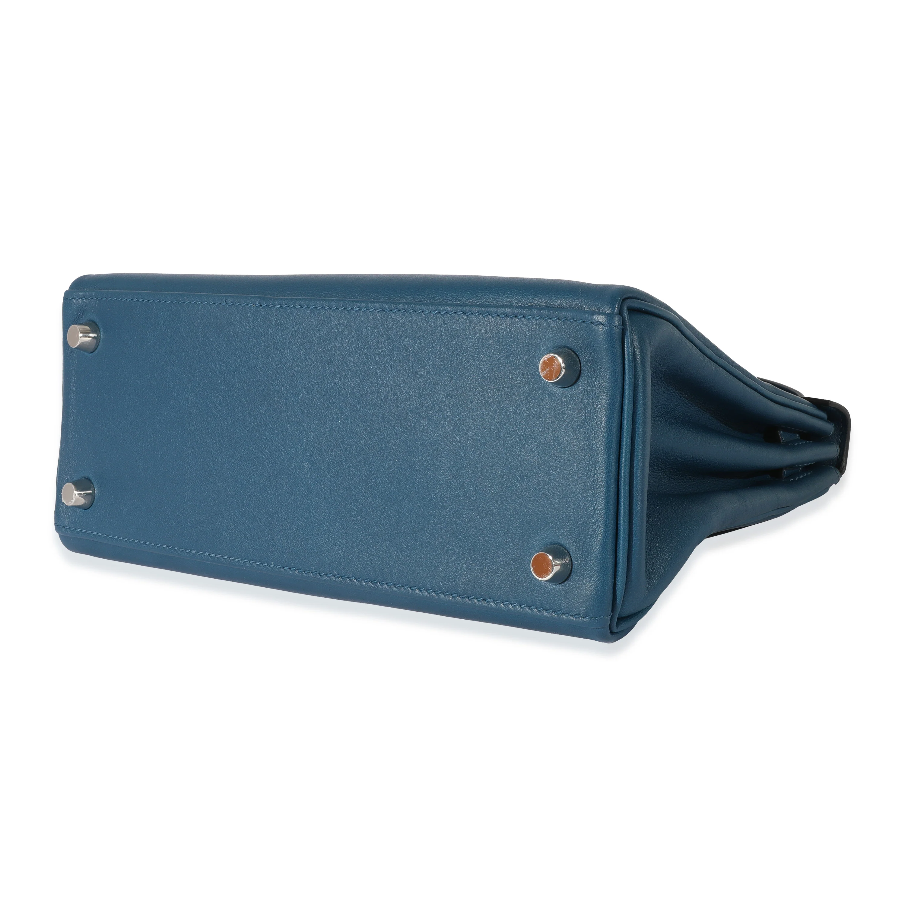 Hermès Deep Bleu Vert Bosphore Swift Kelly 25 PHW - Image 7