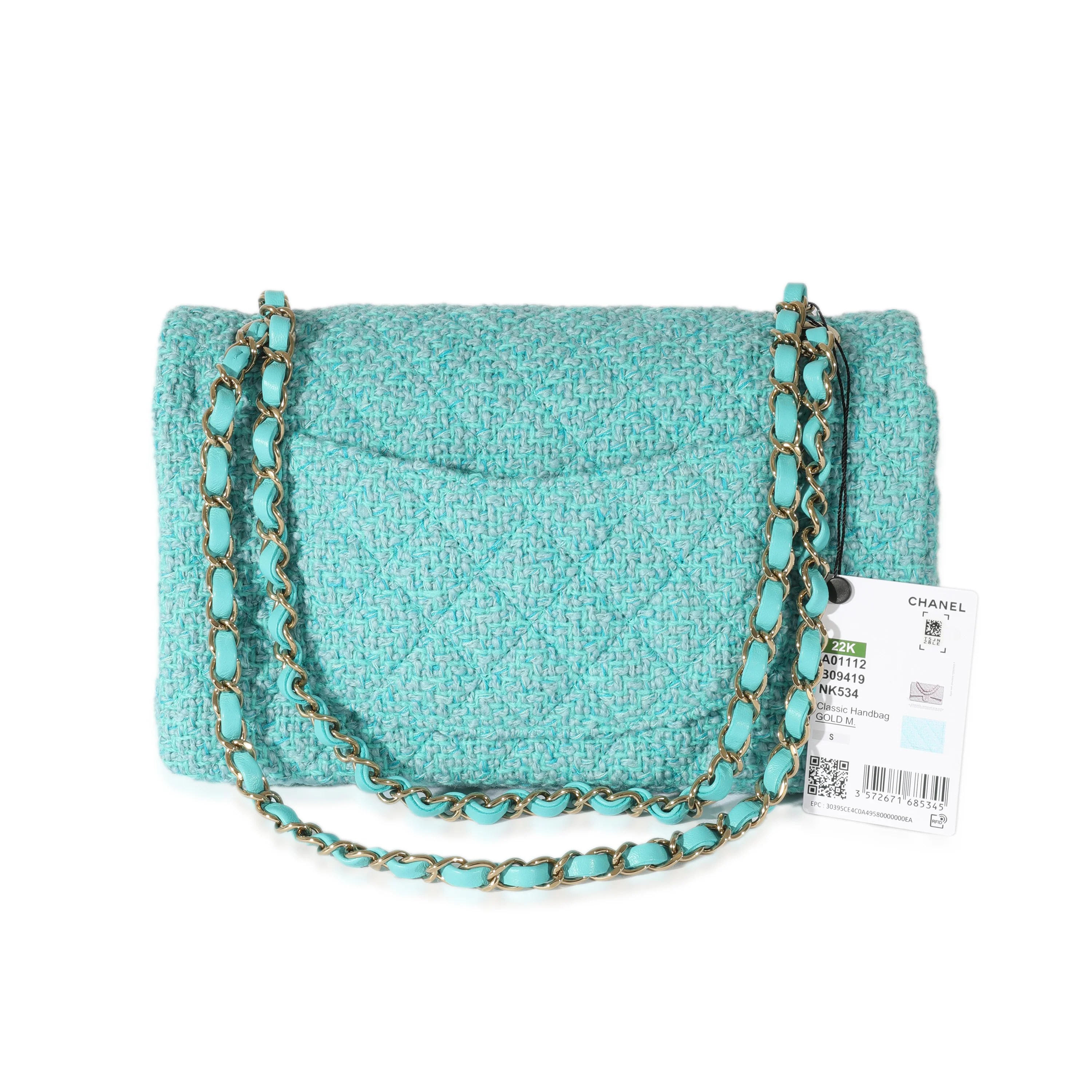 Chanel 22K Quilted Tweed Classic Medium Double Flap Bag - Image 3