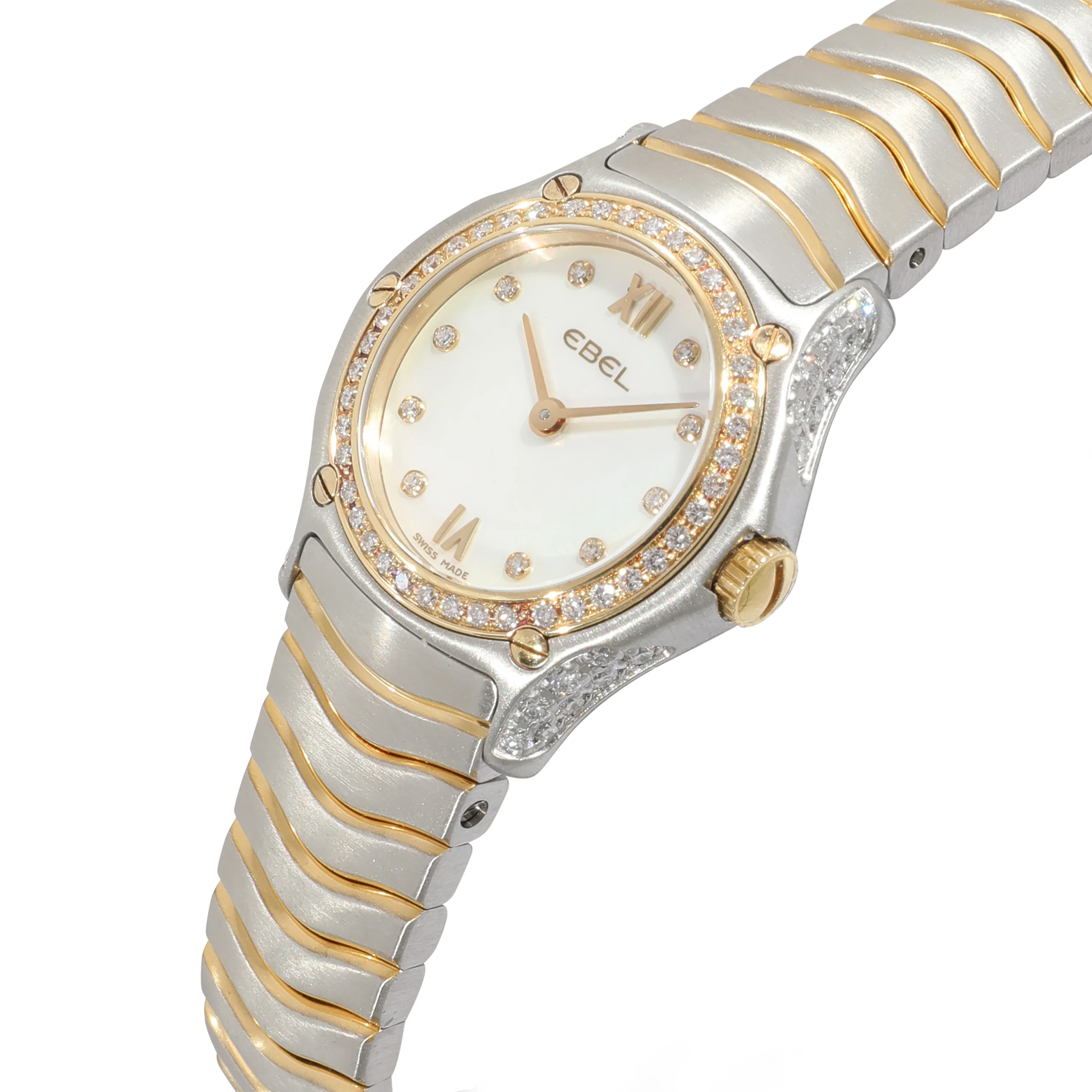 Ebel Classic Wave 1157F19-10 Womens Watch in 18kt Stainless Steel/Yellow Gold - Image 3