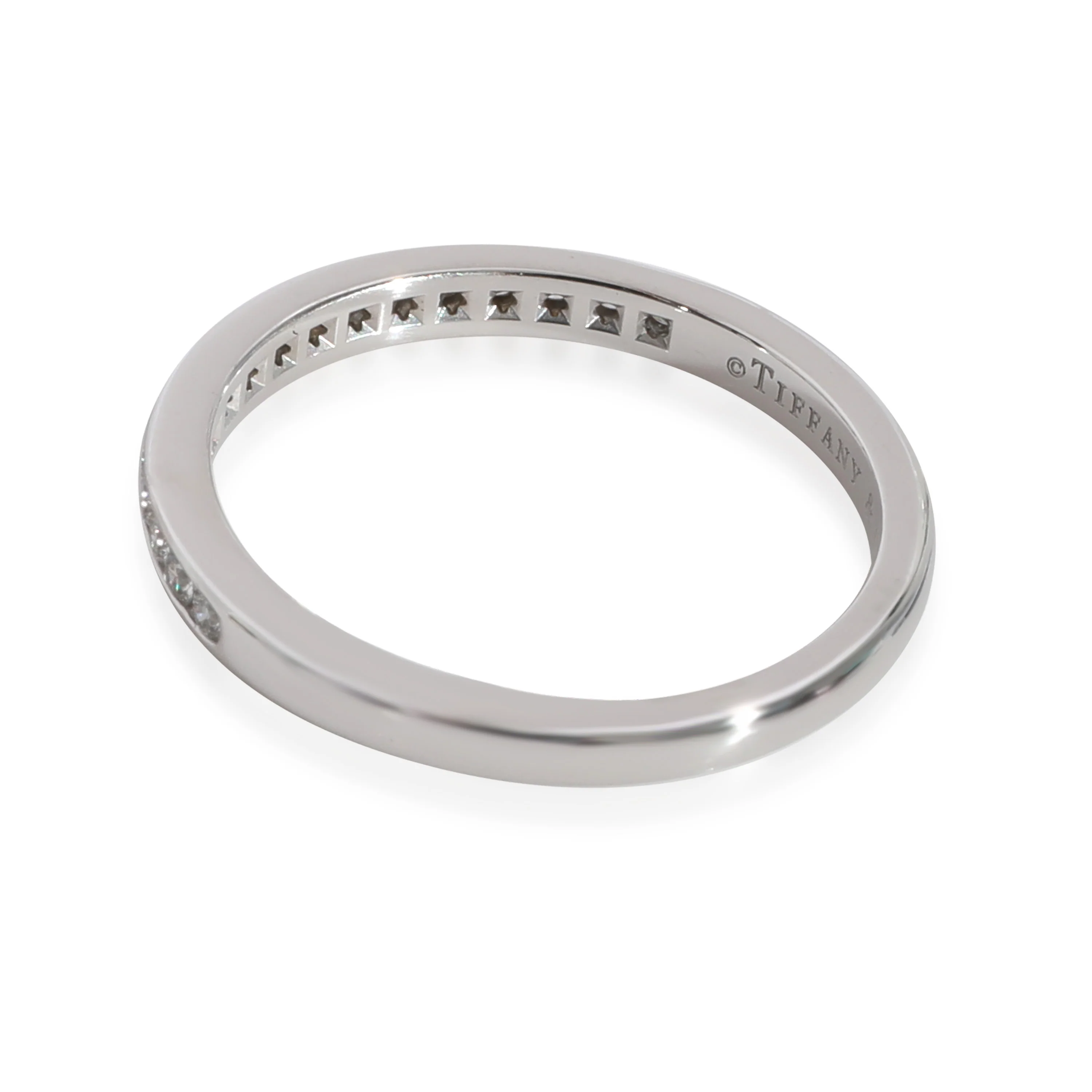 Tiffany & Co. Channel Diamond Half Eternity Wedding Band in  Platinum 0.17 CTW - Image 2
