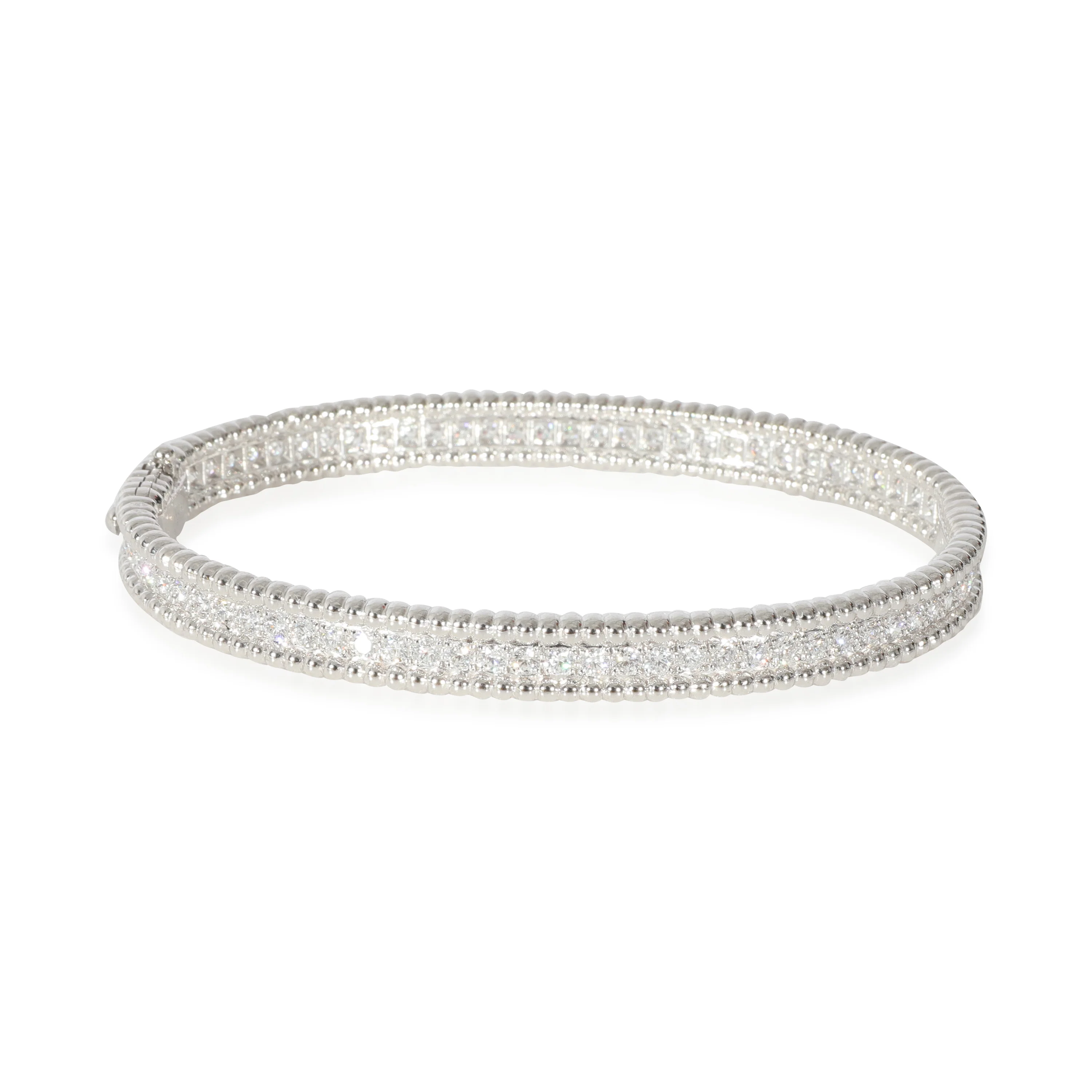 Van Cleef & Arpels Perlee Diamond Bracelet in 18K White Gold 2.16 CTW - Image 4