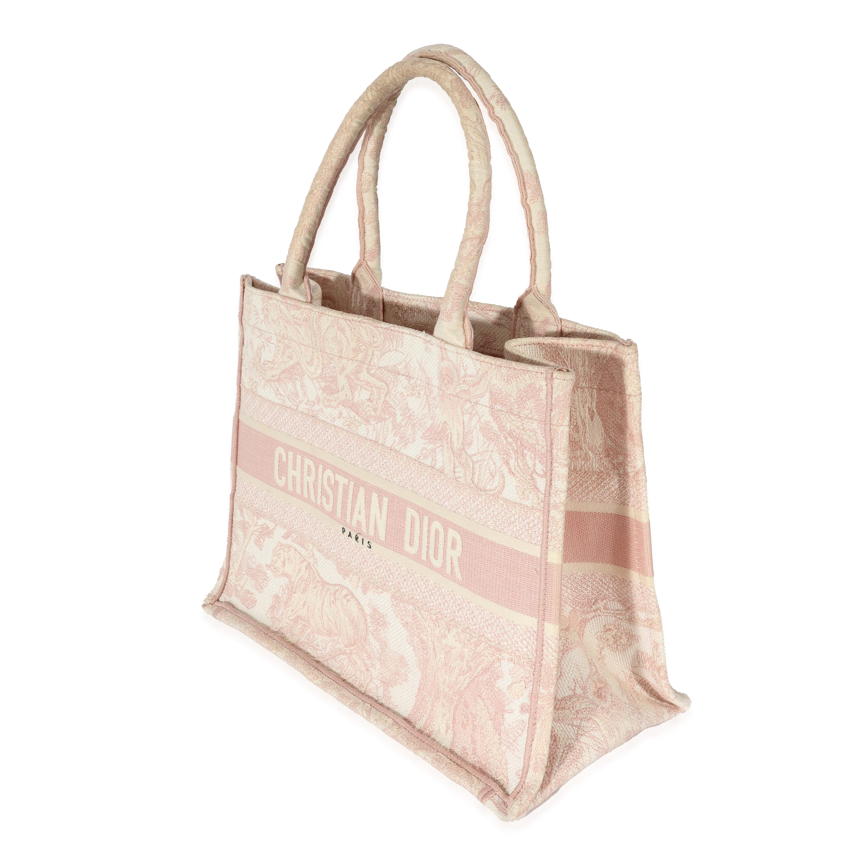 Christian Dior Pink Toile de Jouy Embroidery Medium Book Tote - Image 2