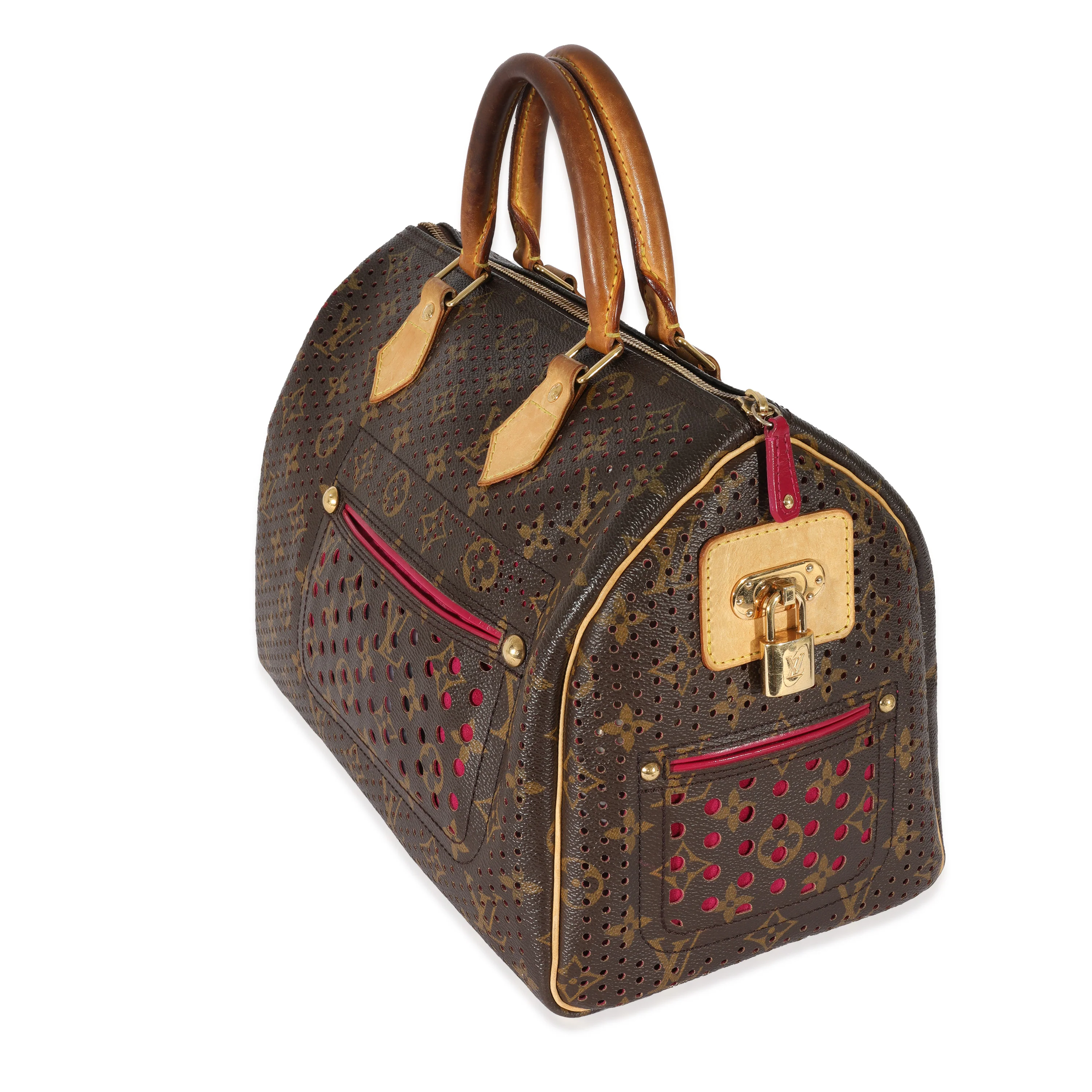 Louis Vuitton Perforated Fuchsia Monogram Canvas Speedy 30 - Image 2